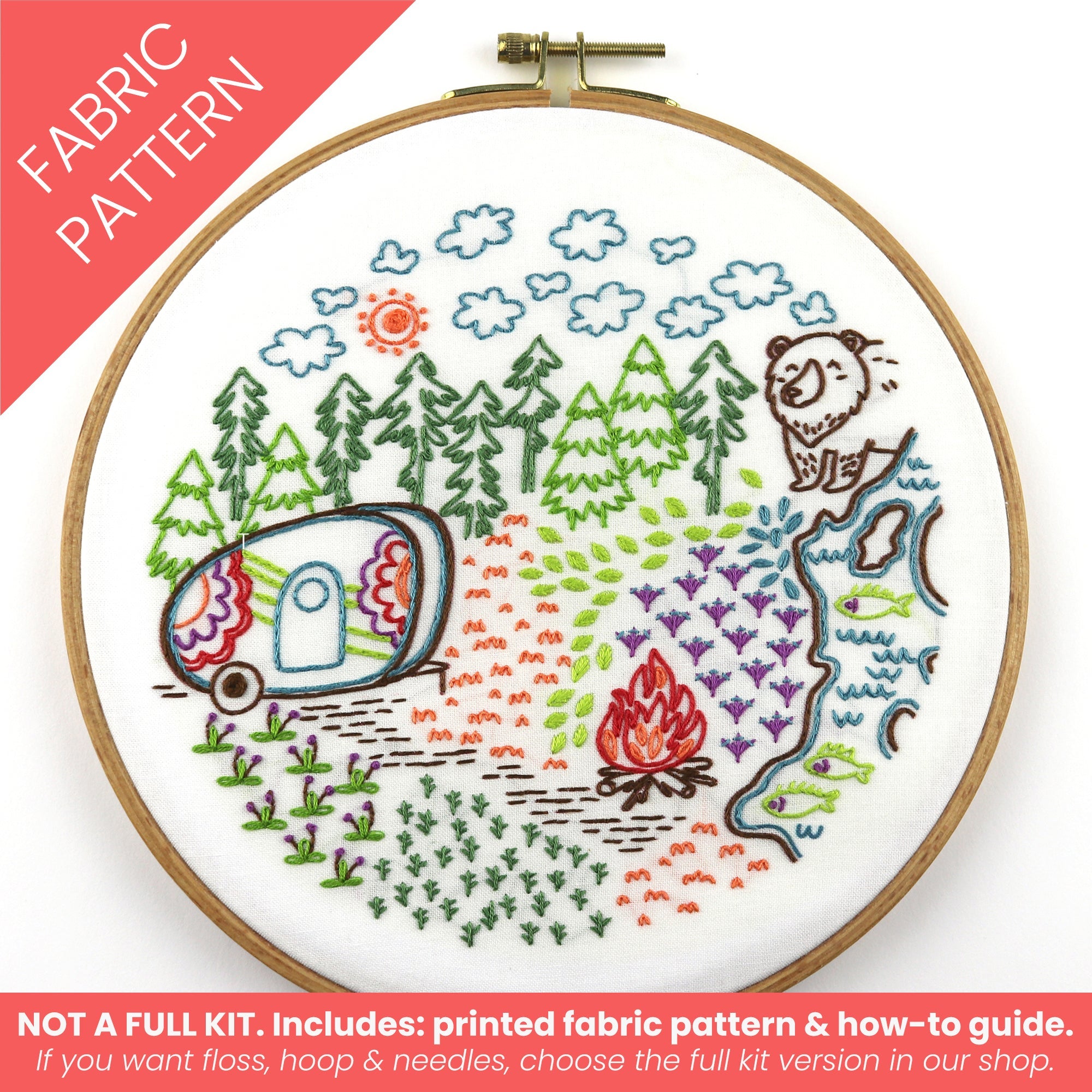 To The Woods Printed Fabric Pattern - Stitched Stories