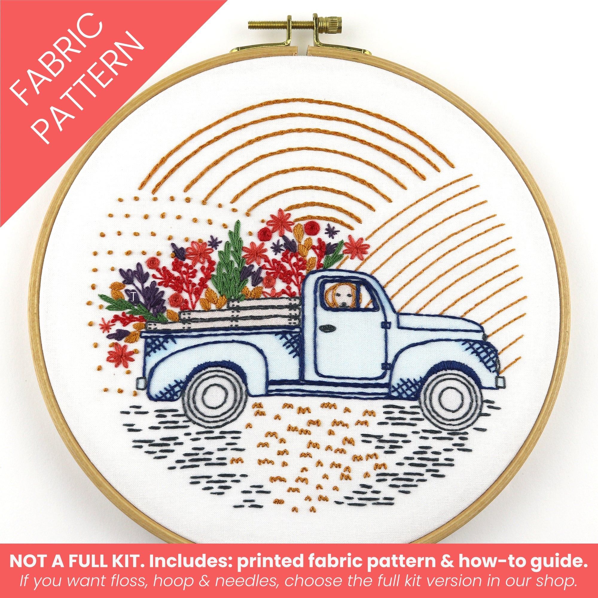 Vintage Truck Printed Fabric Pattern - Stitched Stories