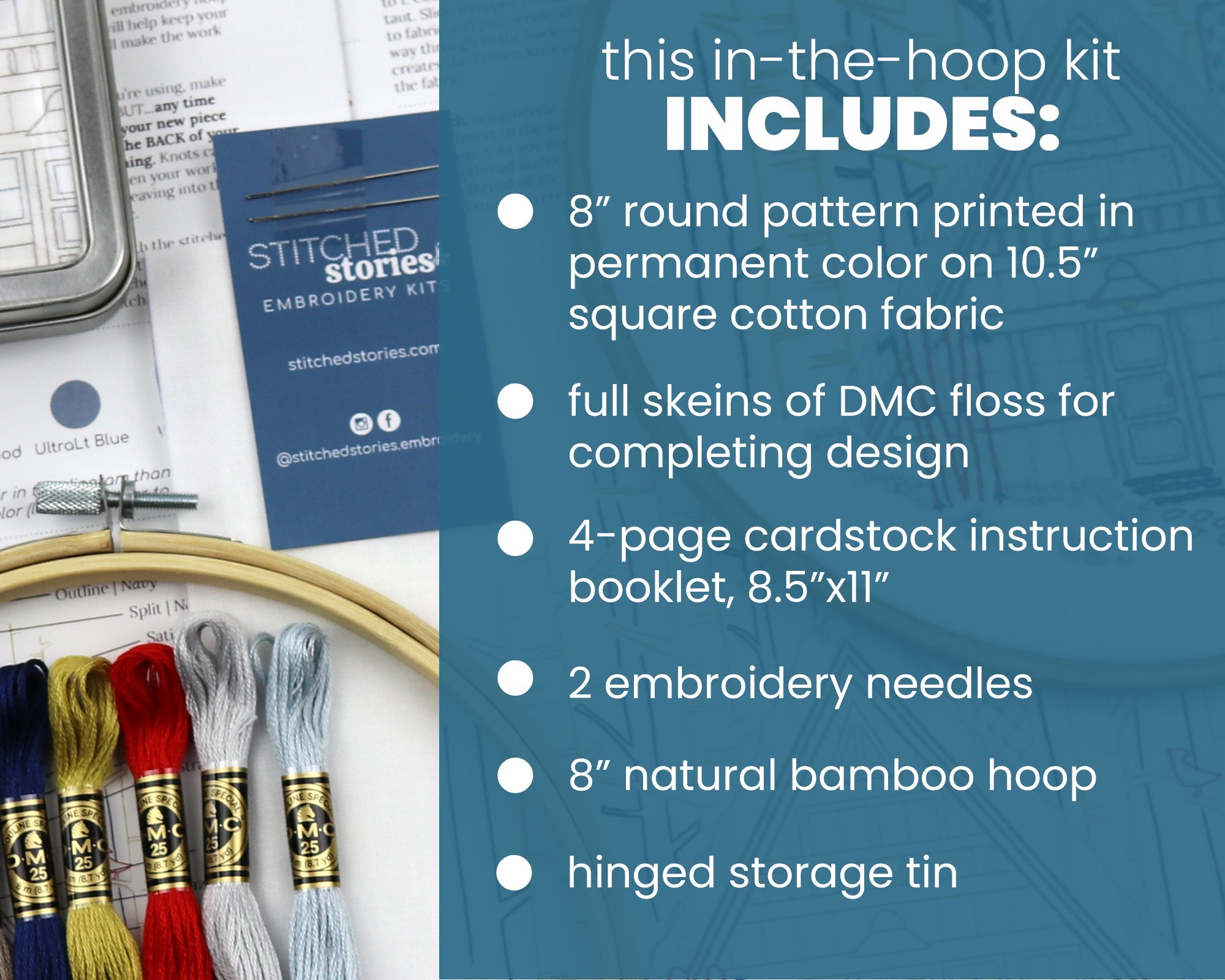 Winter Cabin Embroidery Kit - Stitched Stories