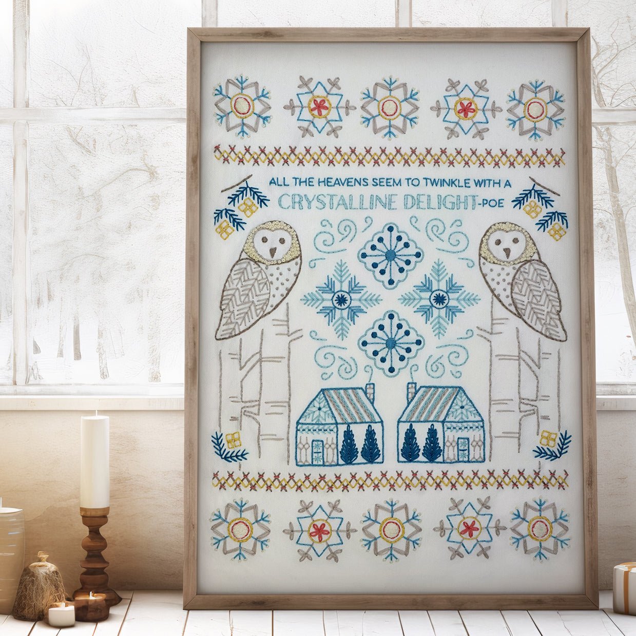 Winter Sampler Embroidery Kit - Stitched Stories