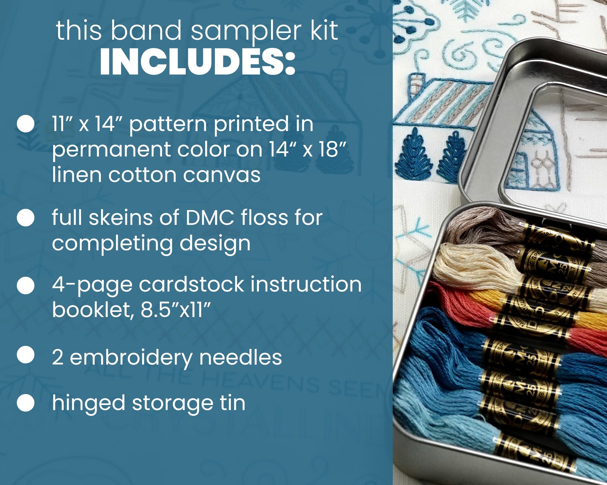 Winter Sampler Embroidery Kit - Stitched Stories