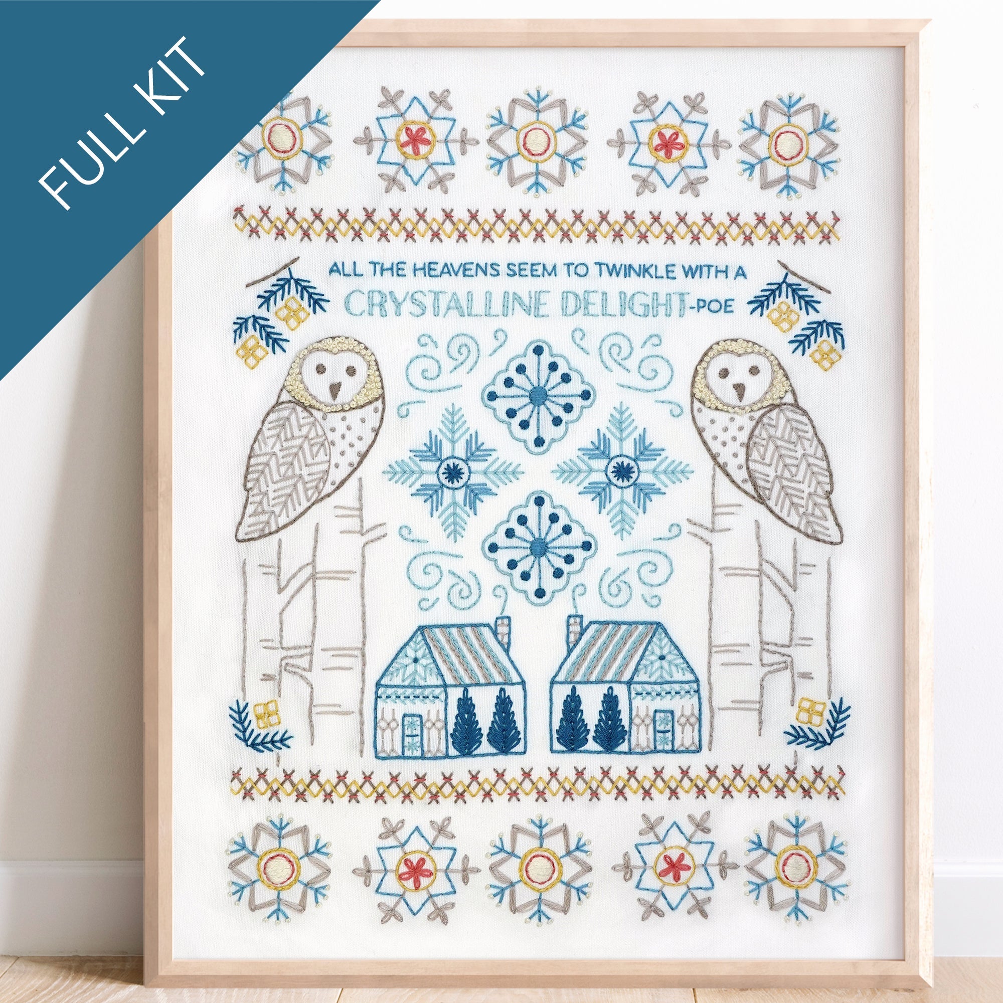 Winter Sampler Embroidery Kit - Stitched Stories