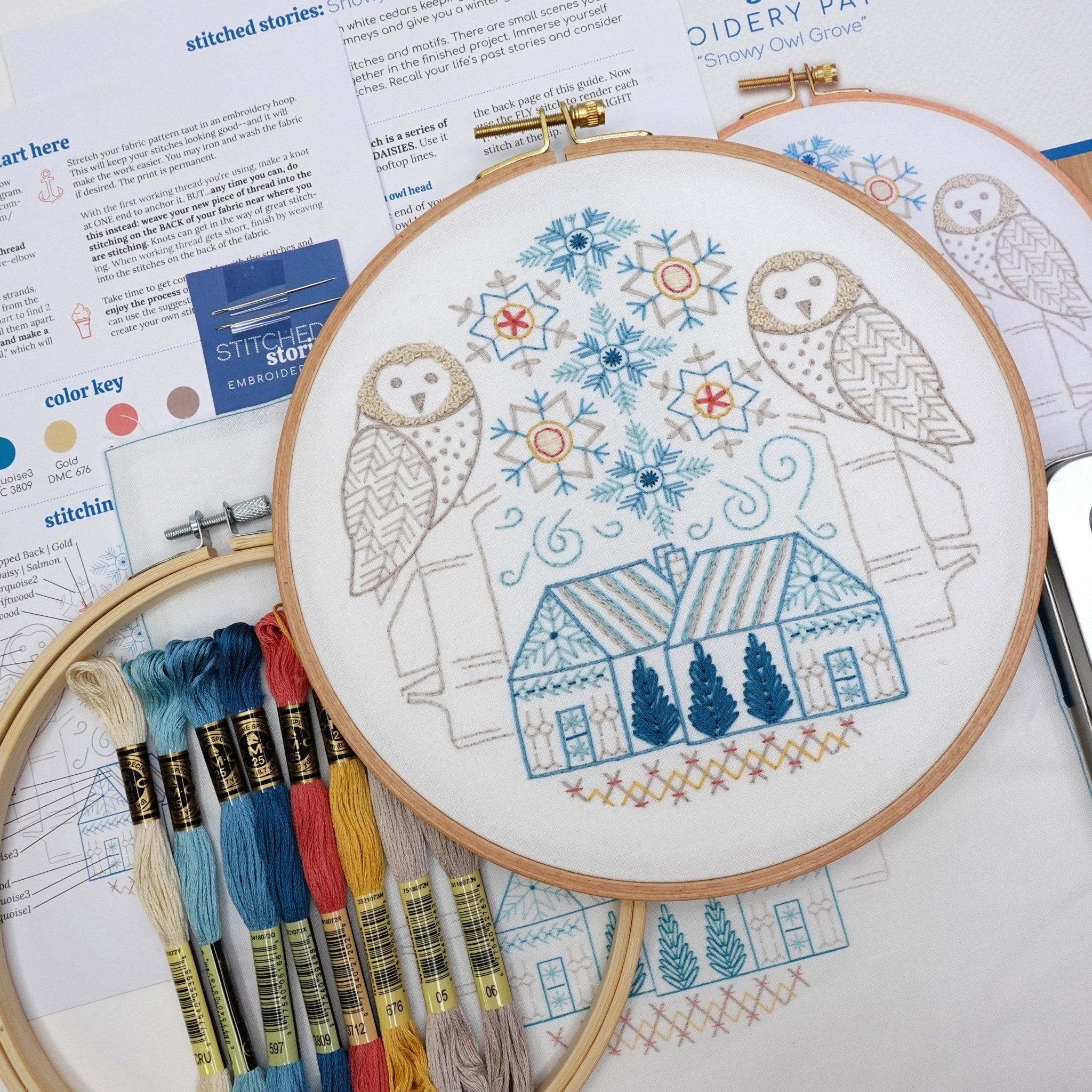 Winter Wonder Embroidery Kit Bundle of 3 - Stitched Stories