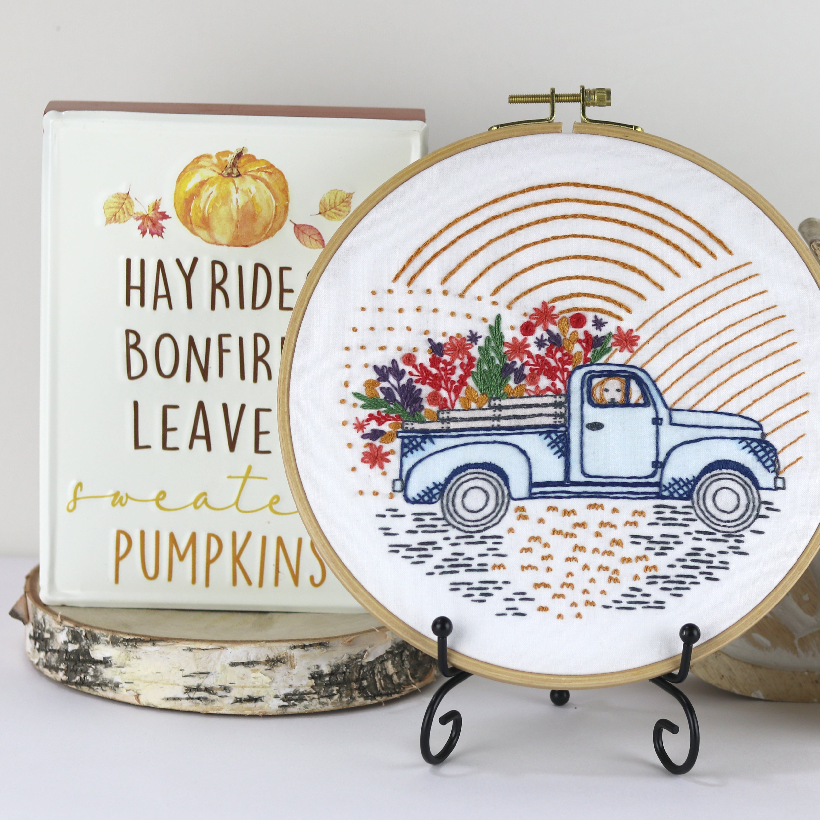 Stand for Finished Hoop Art Display - Stitched Stories