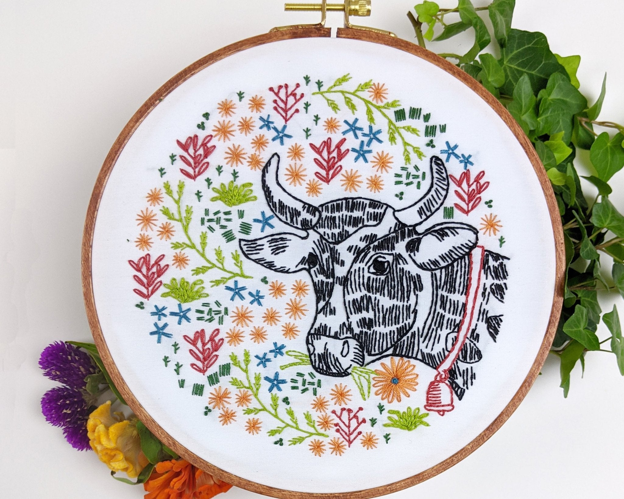 Bessie's Blossoms Embroidery Kit - Stitched Stories