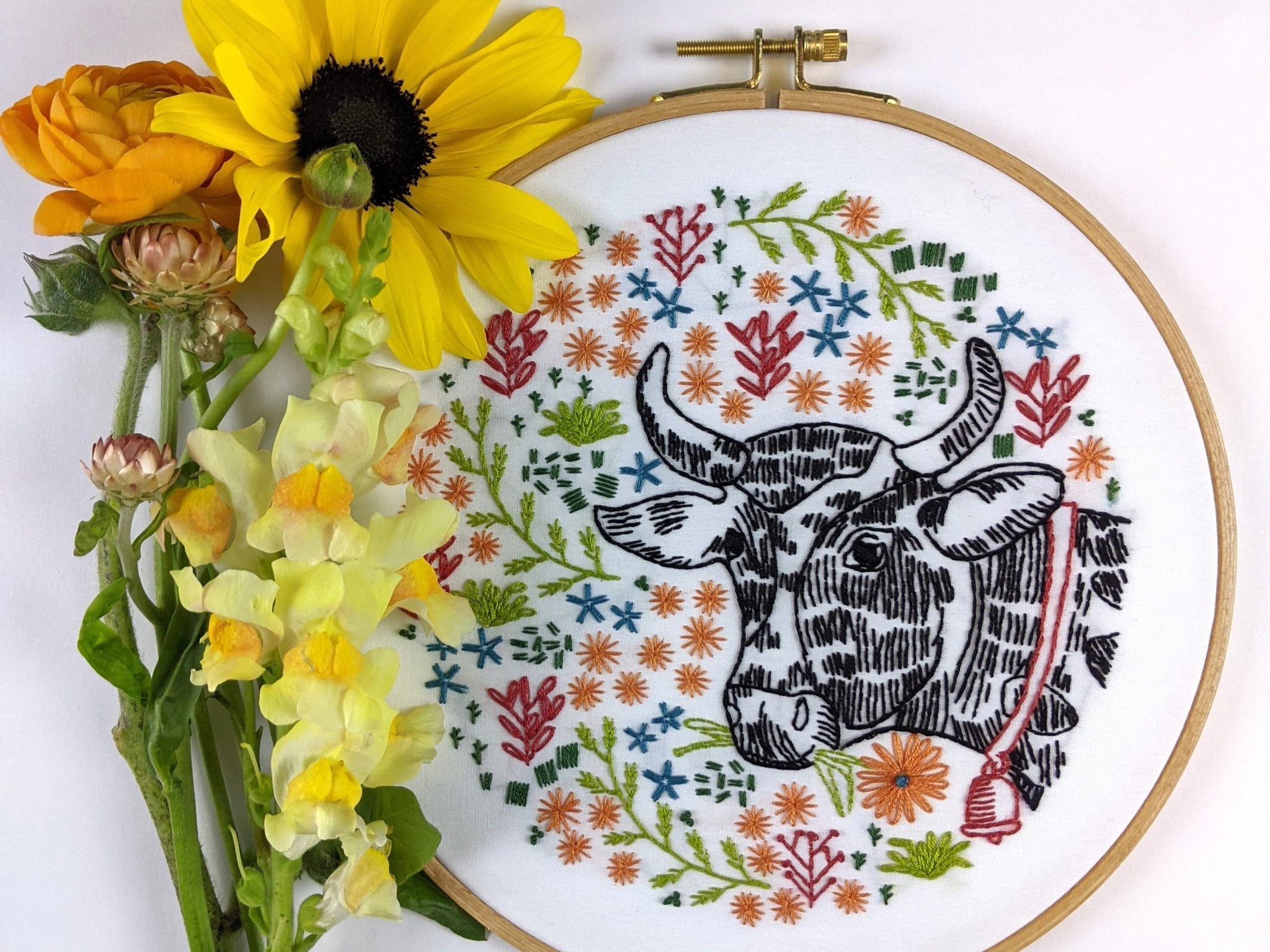 Bessie's Blossoms Embroidery Kit - Stitched Stories