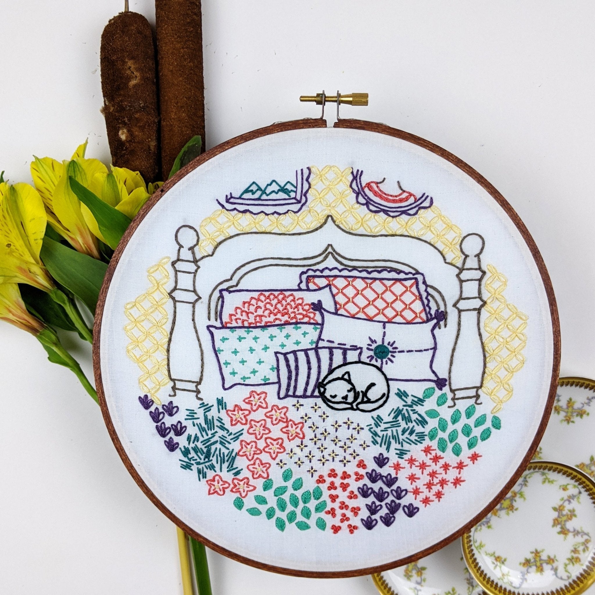 Catnap Printed Fabric Pattern - Stitched Stories