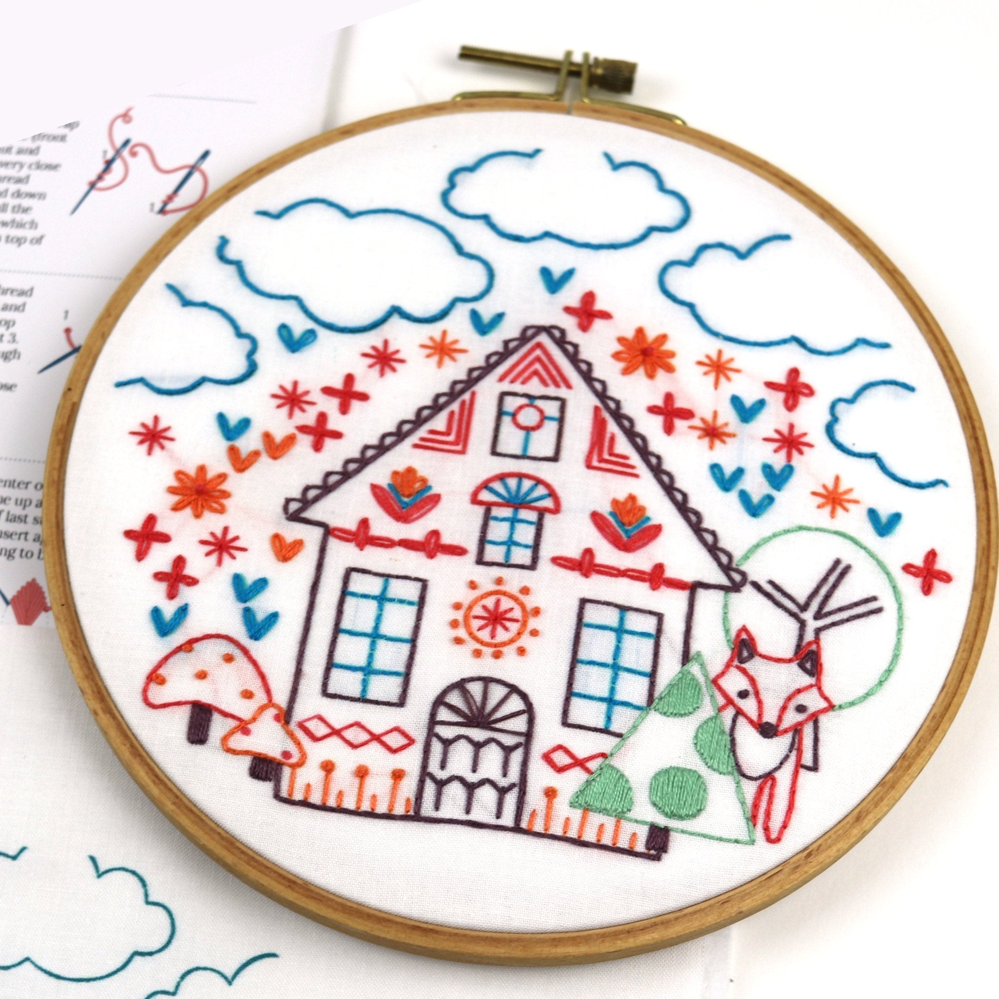 Charmed Cottage Child's / Beginner Embroidery Kit - Stitched Stories