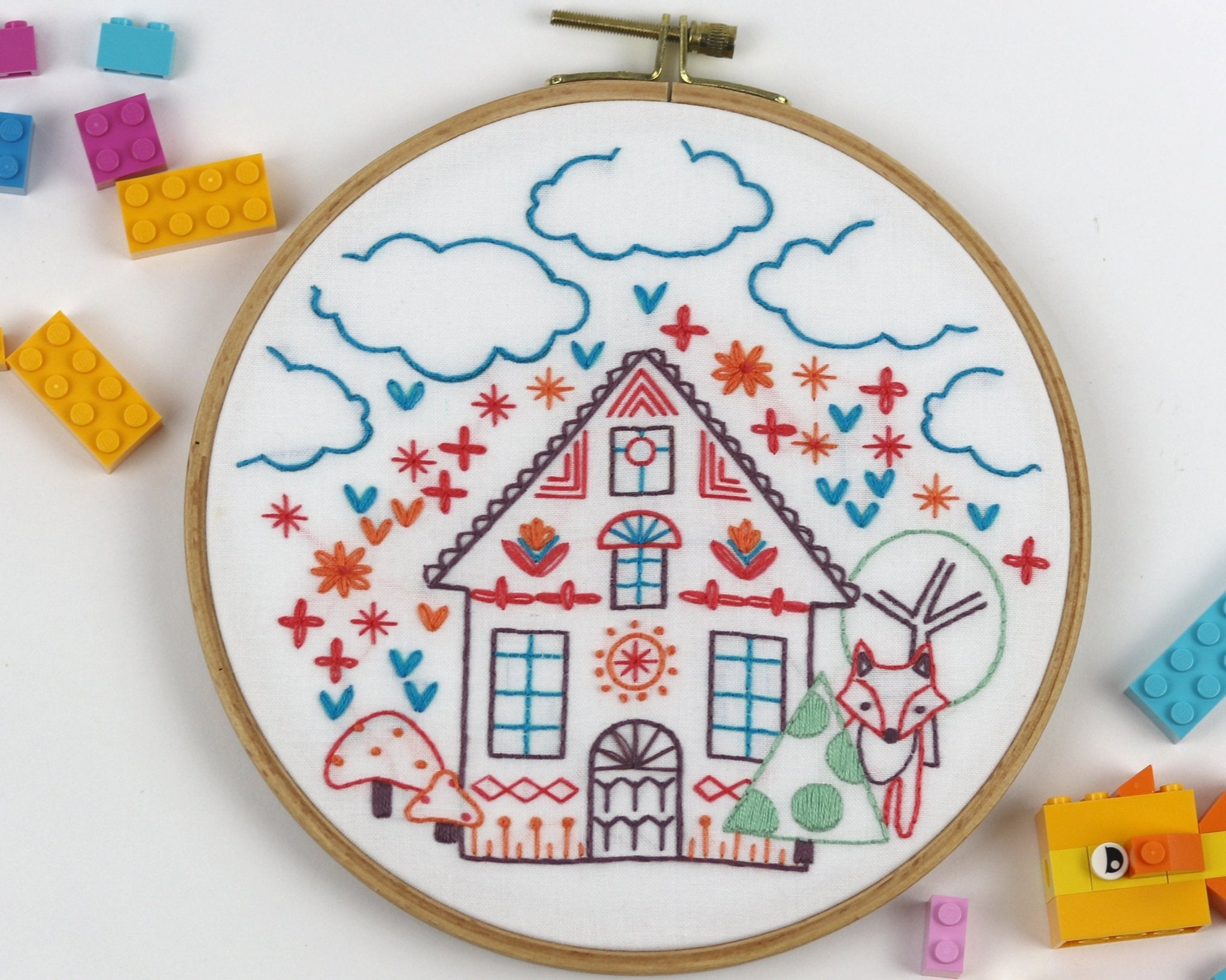 Charmed Cottage Child's / Beginner Embroidery Kit - Stitched Stories
