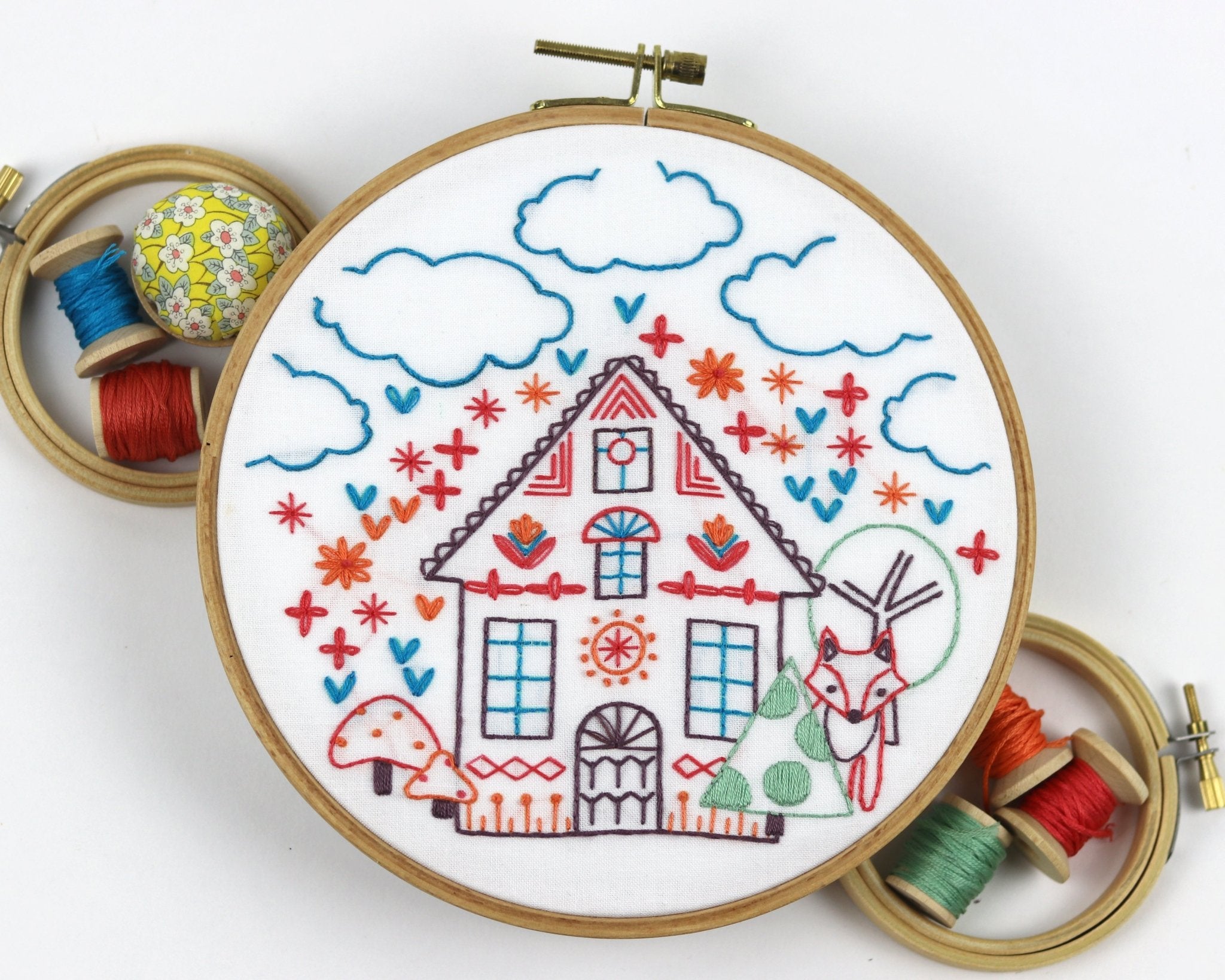 Charmed Cottage Child's / Beginner Embroidery Kit - Stitched Stories