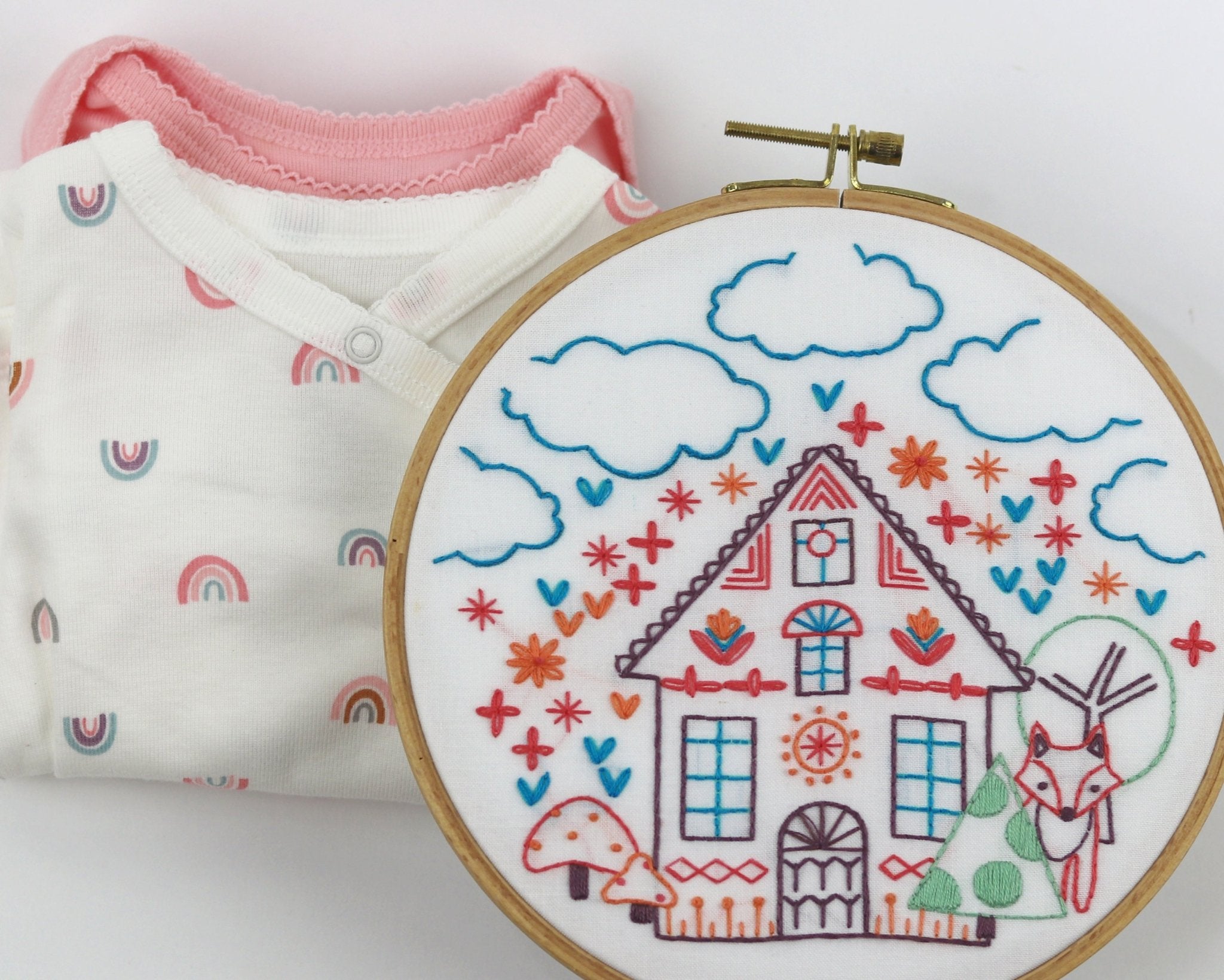 Charmed Cottage Child's / Beginner Embroidery Kit - Stitched Stories