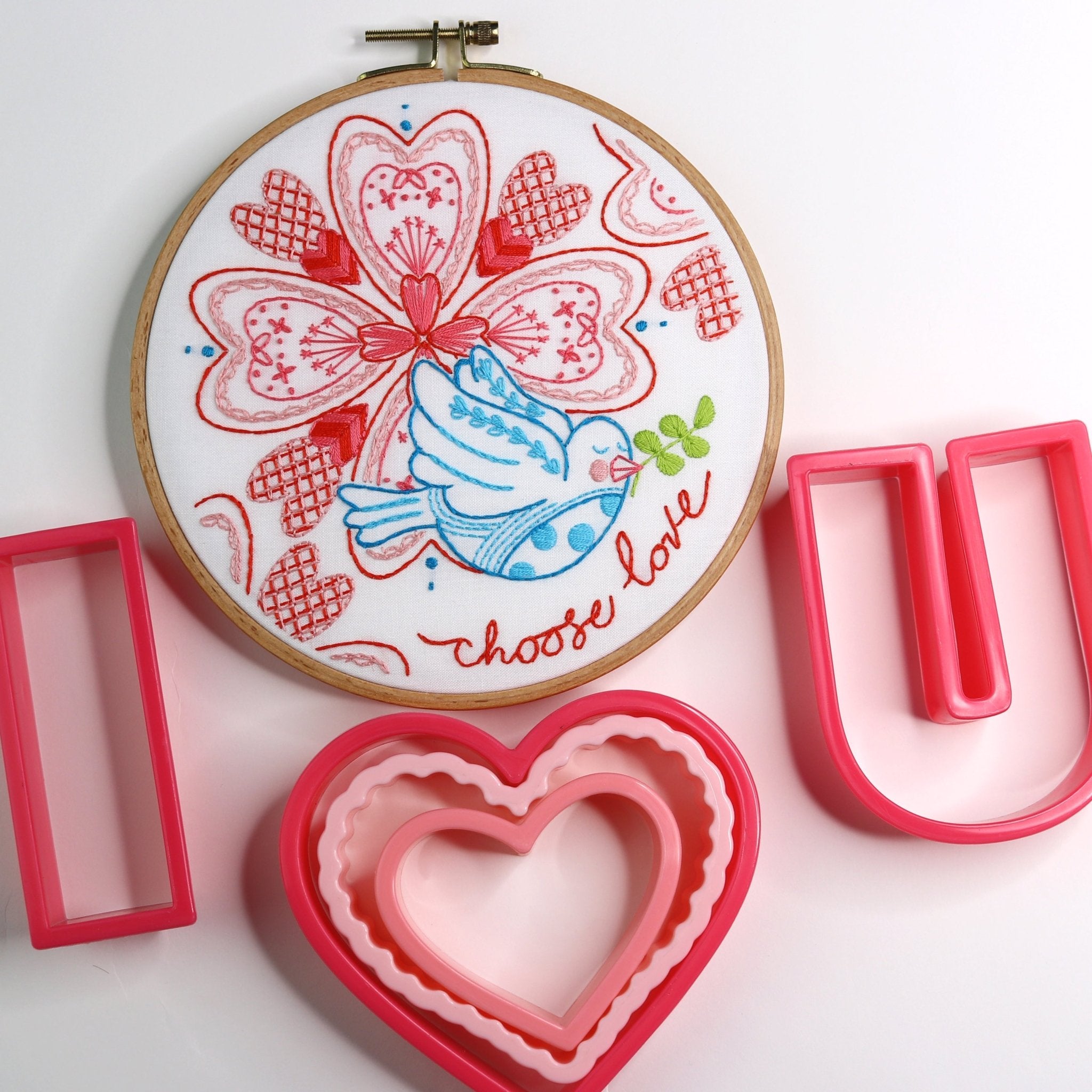 Choose Love Embroidery Kit - Stitched Stories