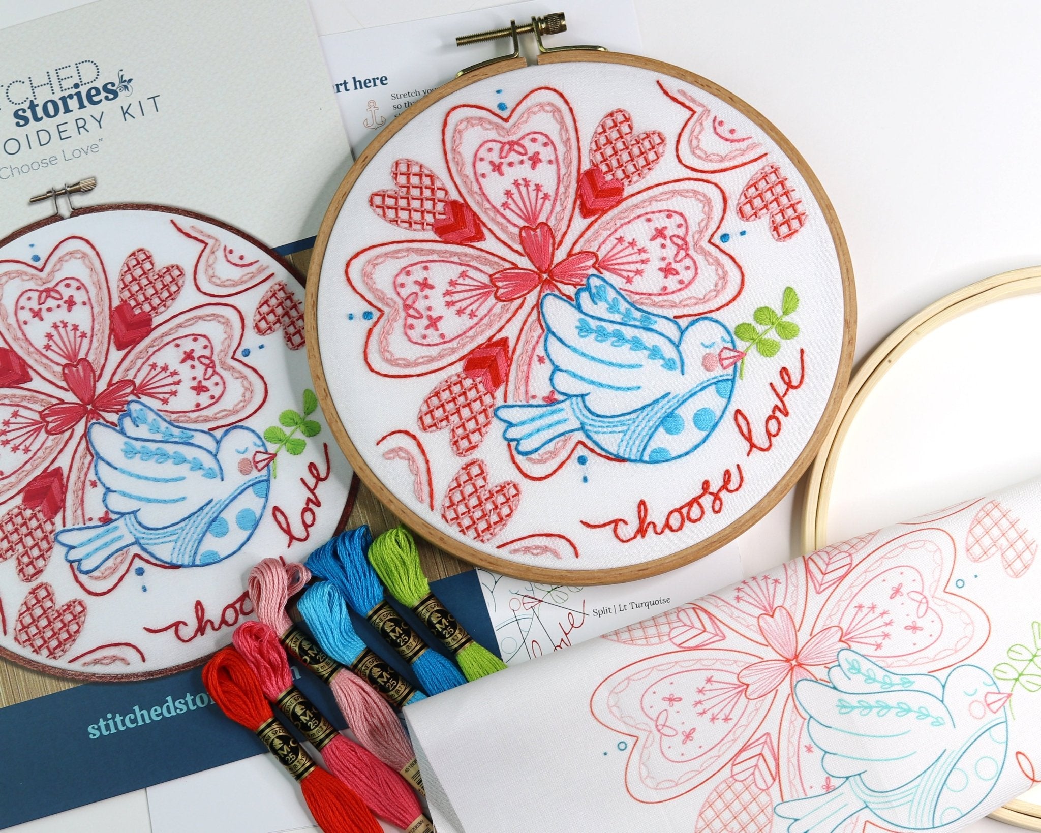 Choose Love Embroidery Kit - Stitched Stories