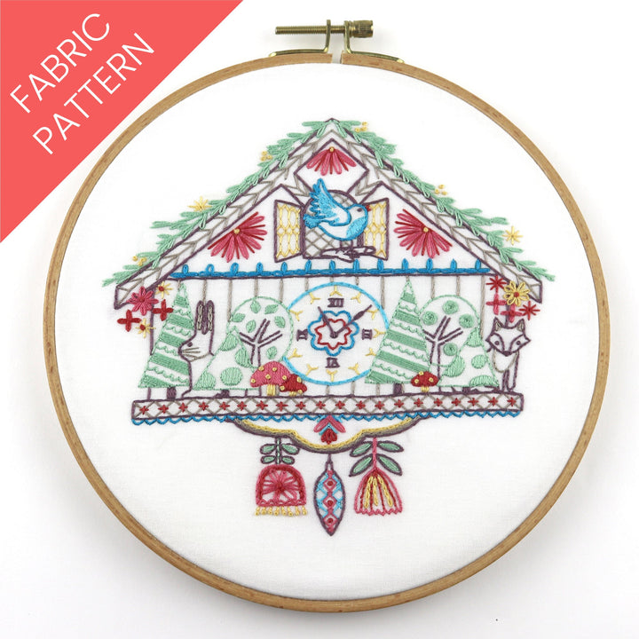Cuckoo Clock Printed Fabric Pattern - Stitched Stories