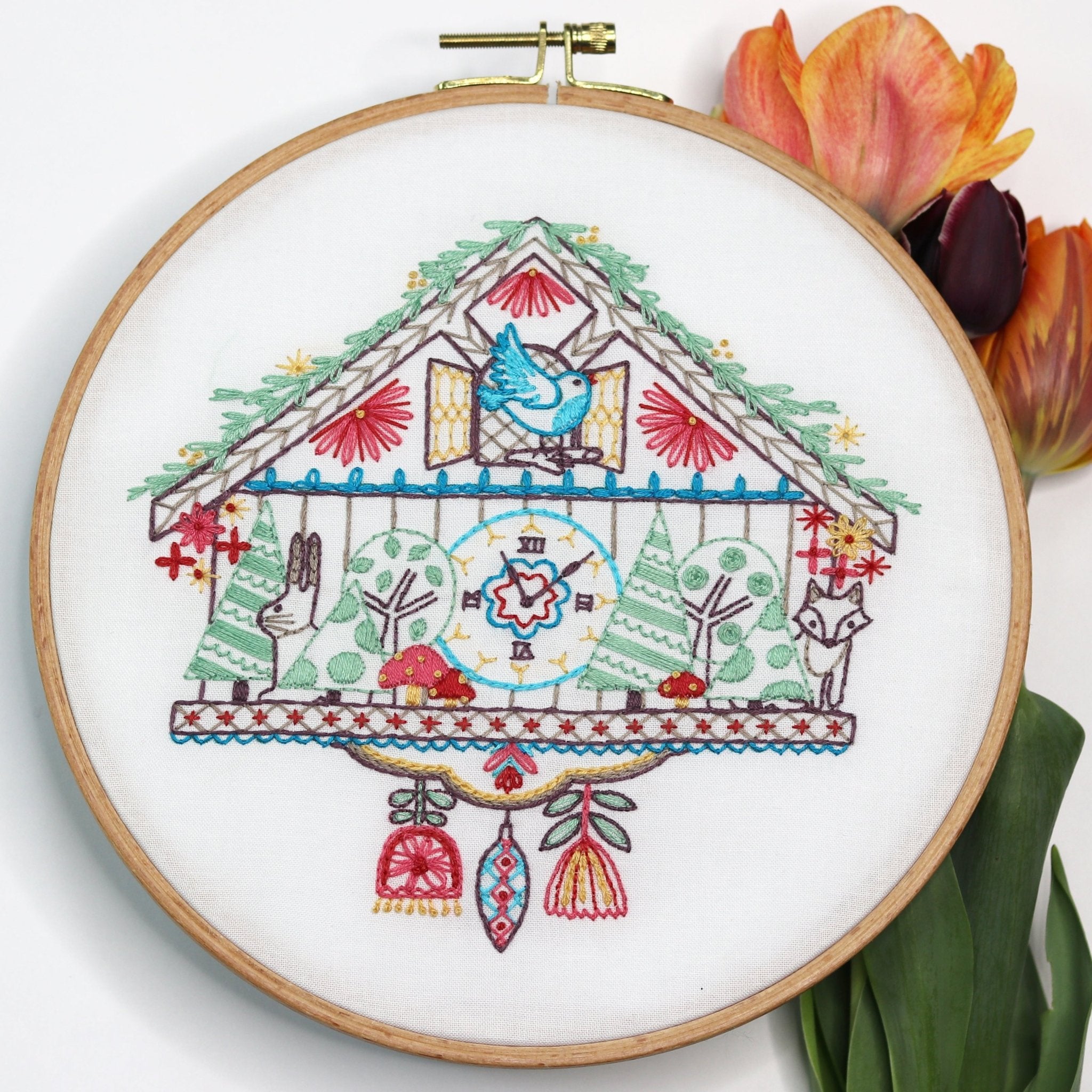 Cuckoo Clock Printed Fabric Pattern - Stitched Stories