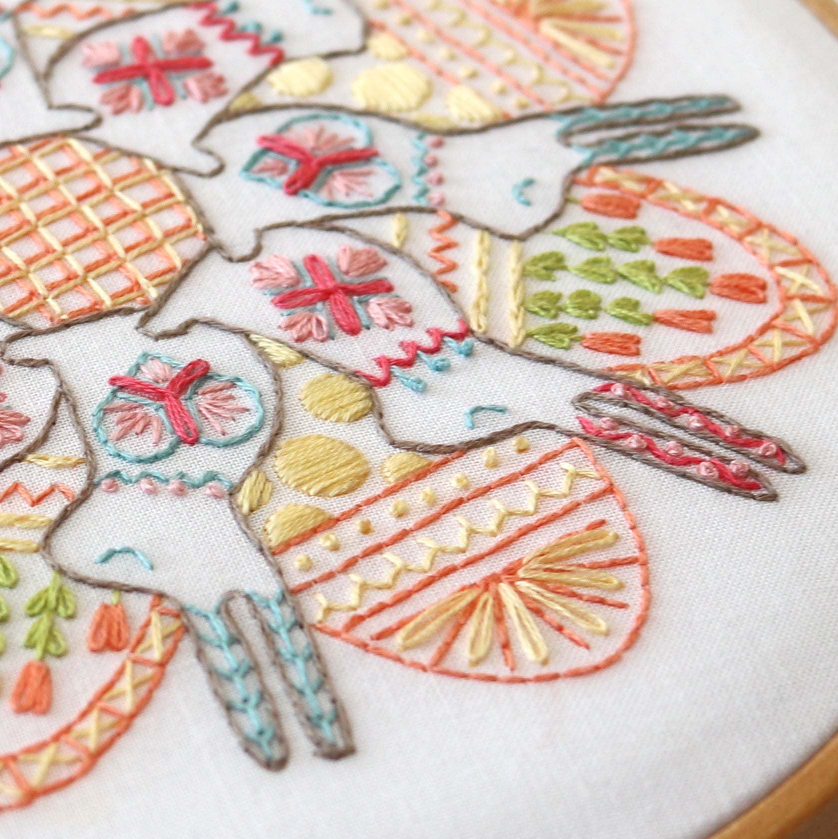 Easter Fluffle Printed Fabric Pattern - Stitched Stories