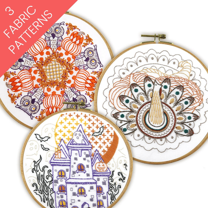 Fall Y'all Bundle of 3 Fabric Patterns - Stitched Stories