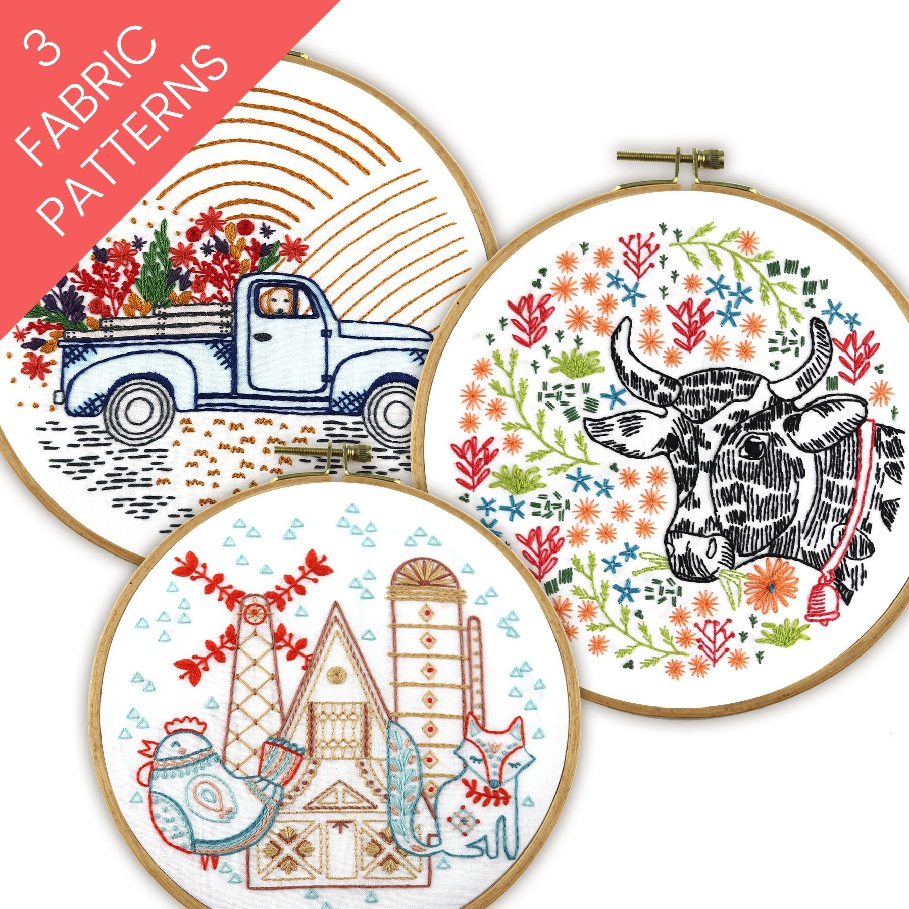 Farm Fresh Bundle of 3 Fabric Patterns - Stitched Stories