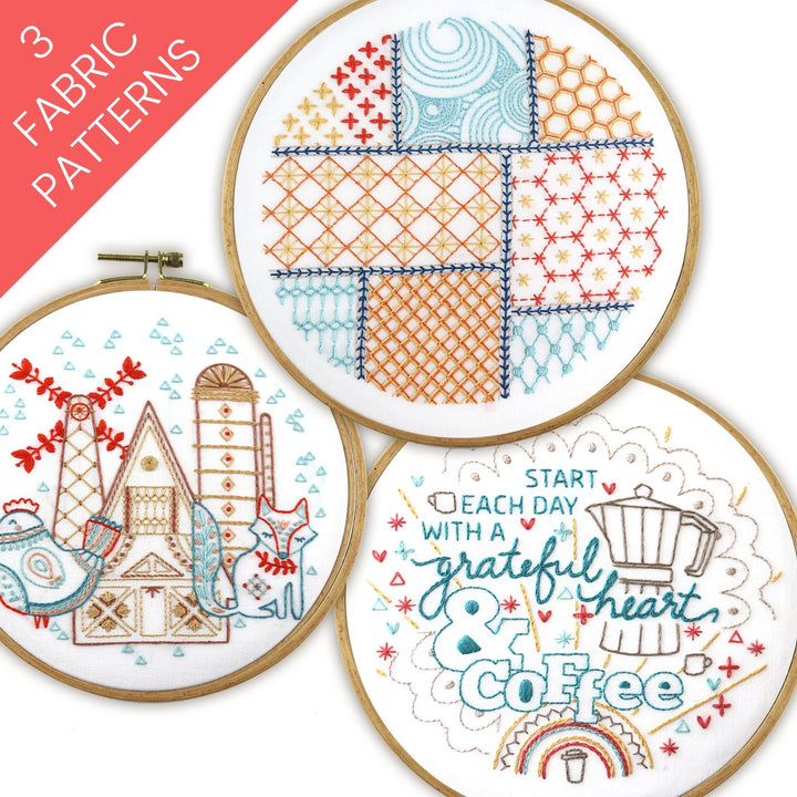 First Stitches Bundle of 3 Fabric Patterns - Stitched Stories