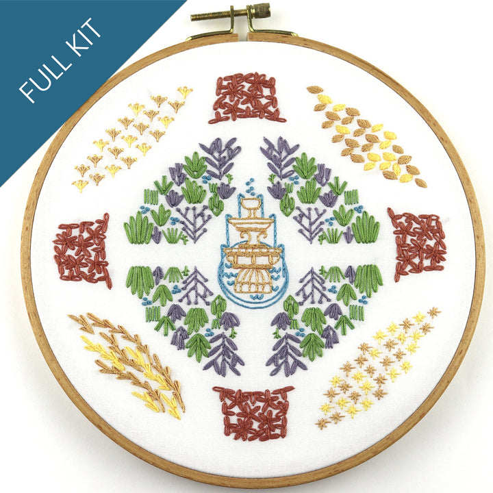 Formal Garden Embroidery Kit - Stitched Stories