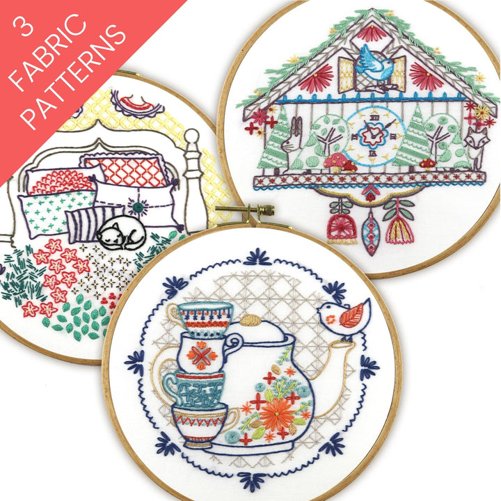 Granny-Chic Bundle of 3 Fabric Patterns - Stitched Stories