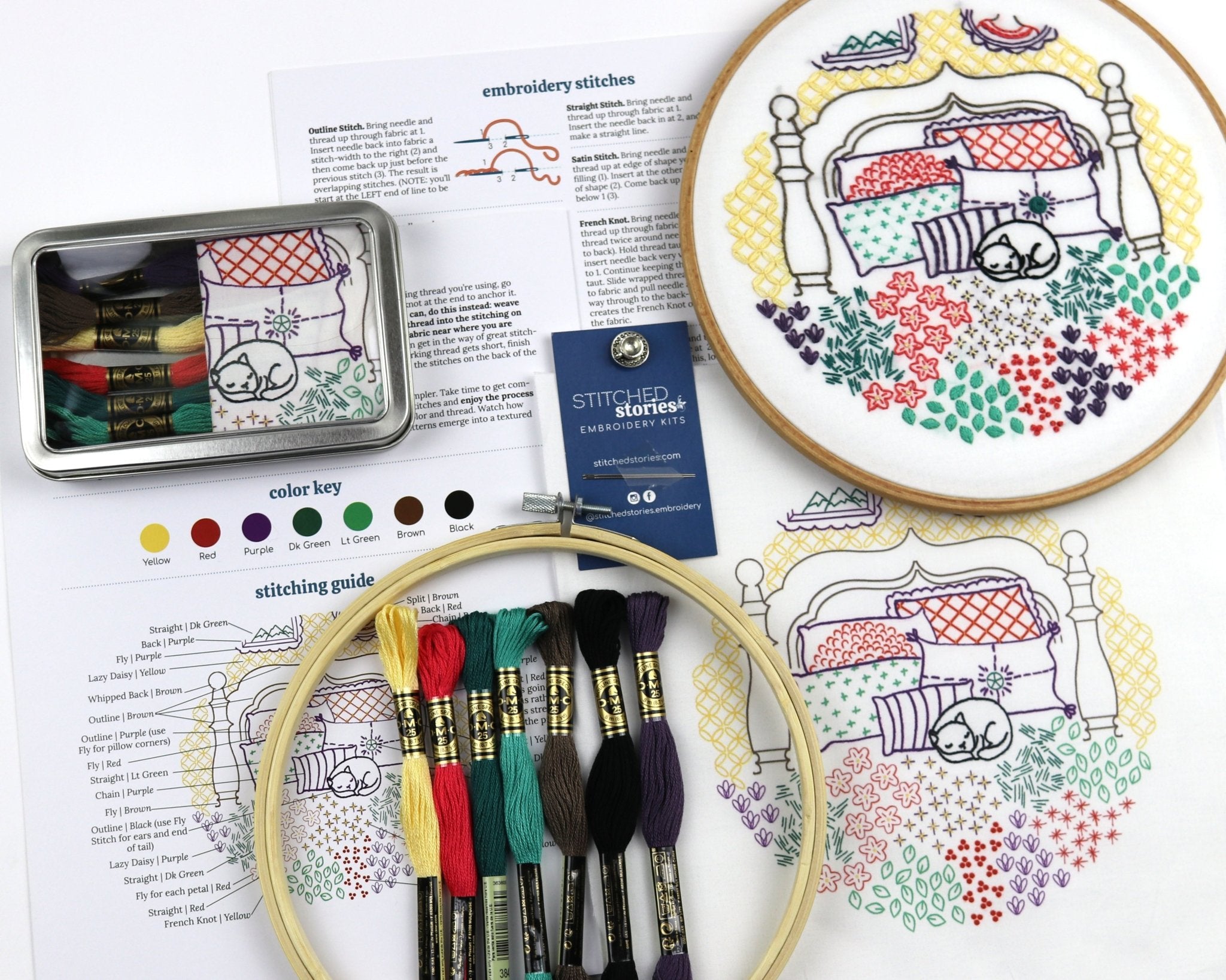 Granny-Chic Embroidery Kit Bundle of 3 - Stitched Stories