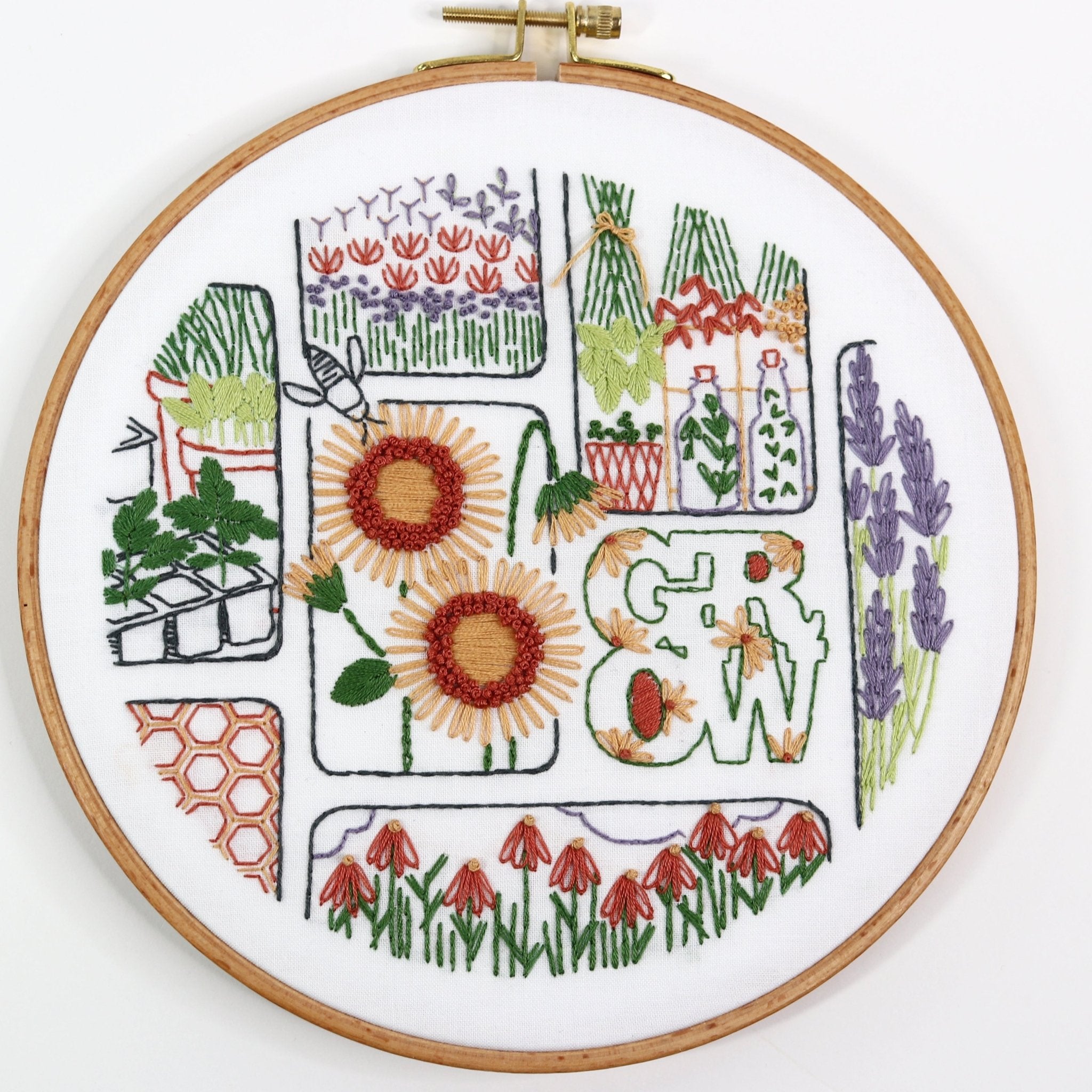Grow Embroidery Kit - Stitched Stories