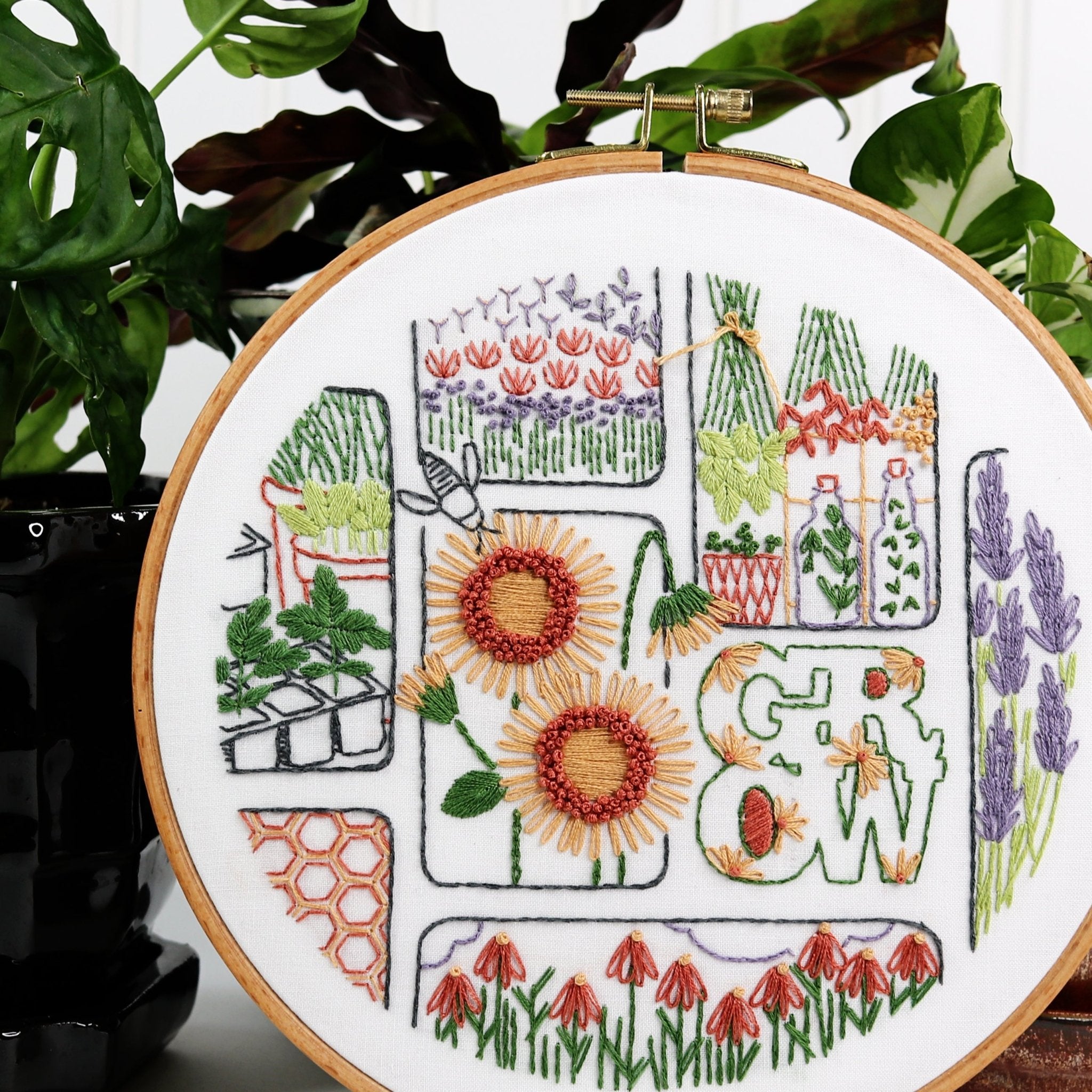 Grow Embroidery Kit - Stitched Stories