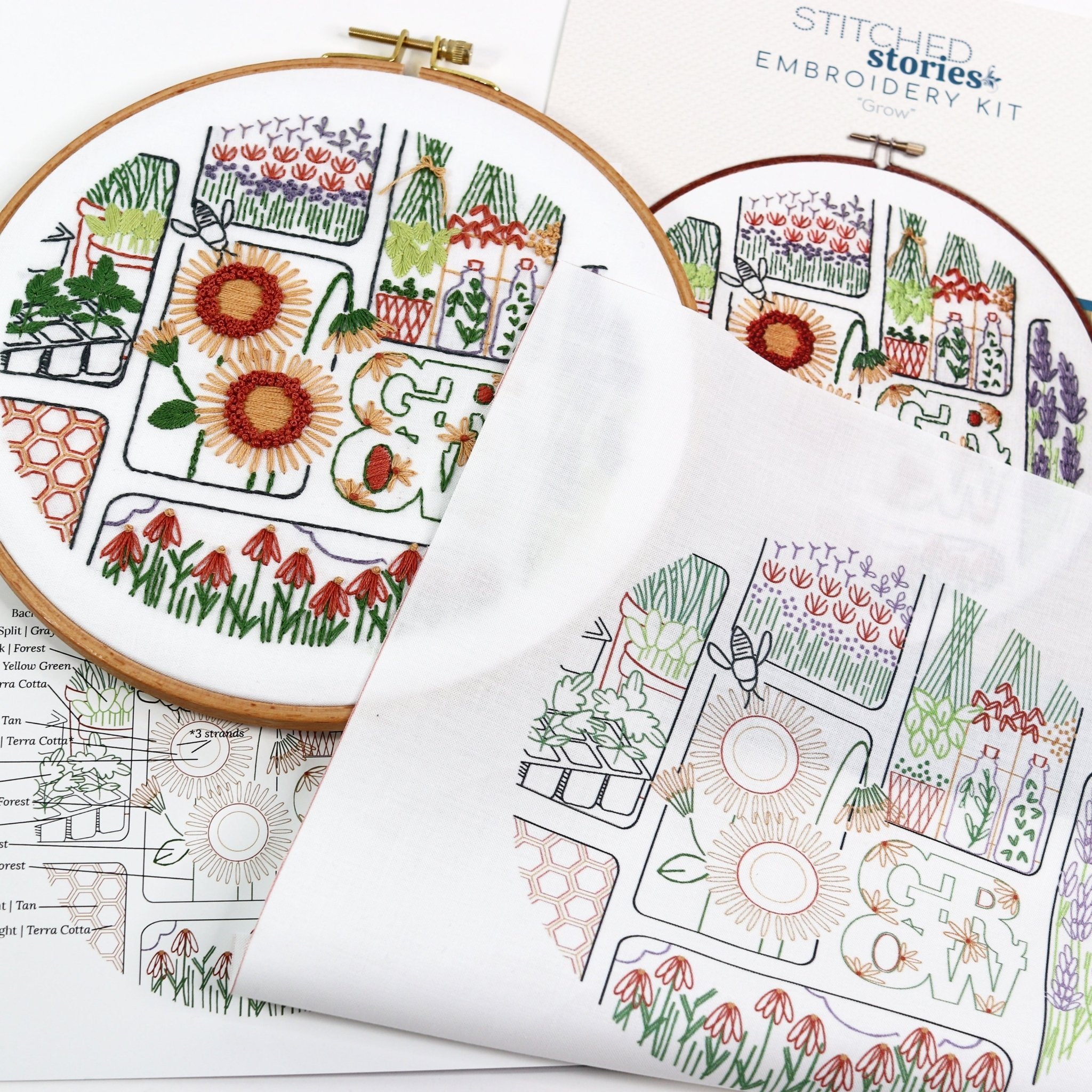 Grow Embroidery Kit - Stitched Stories