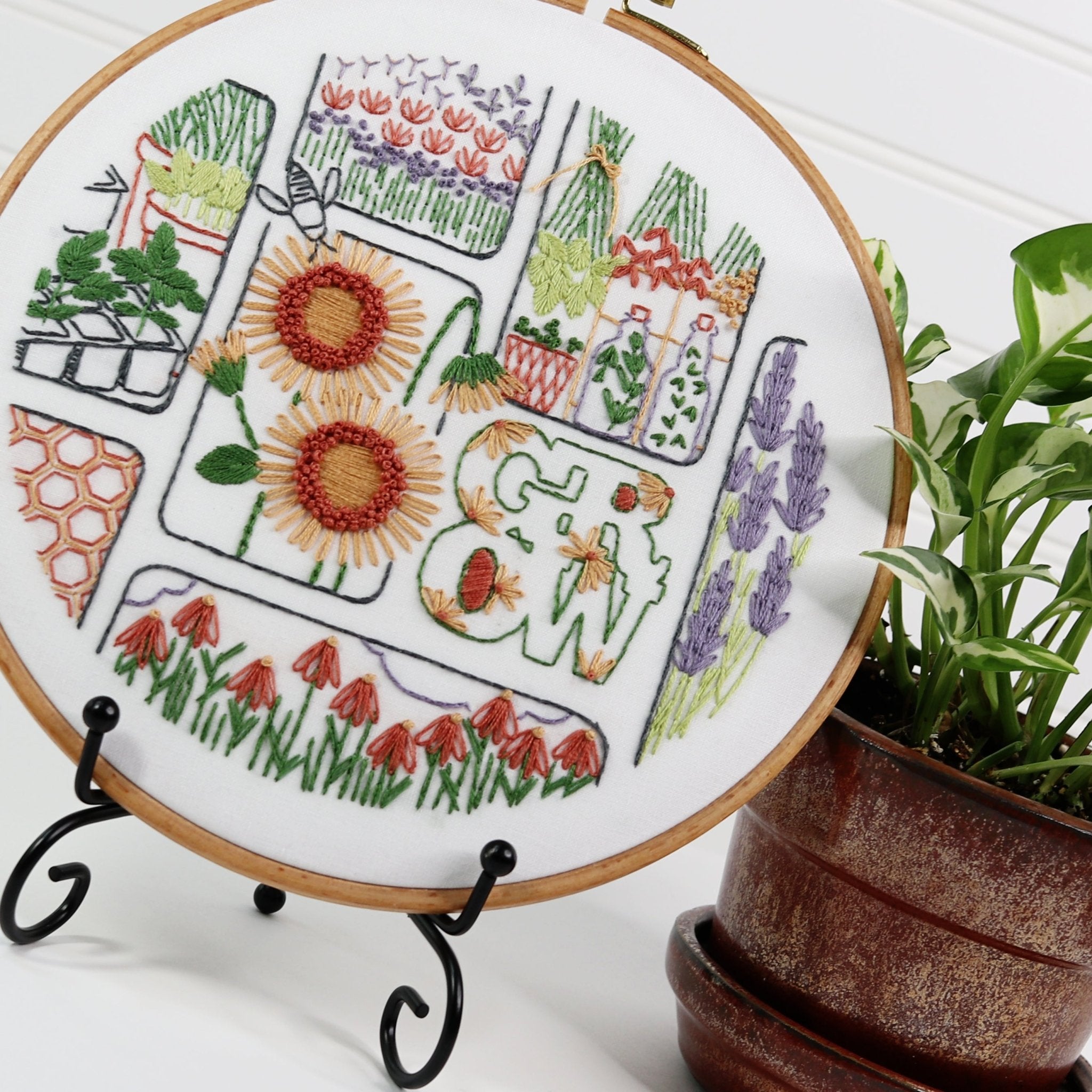 Grow Printed Fabric Pattern - Stitched Stories