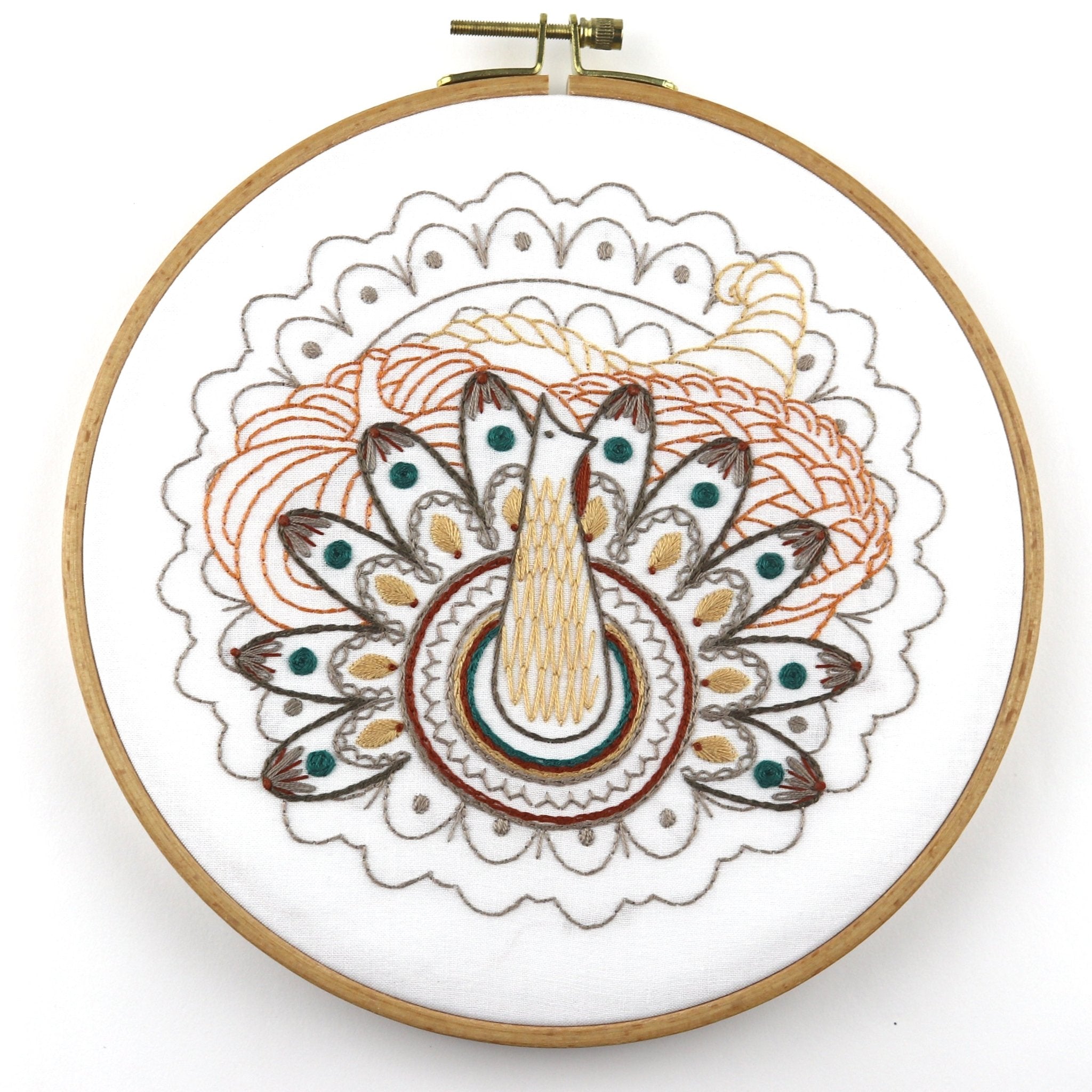 Harvest Table Thanksgiving Printed Fabric Pattern - Stitched Stories