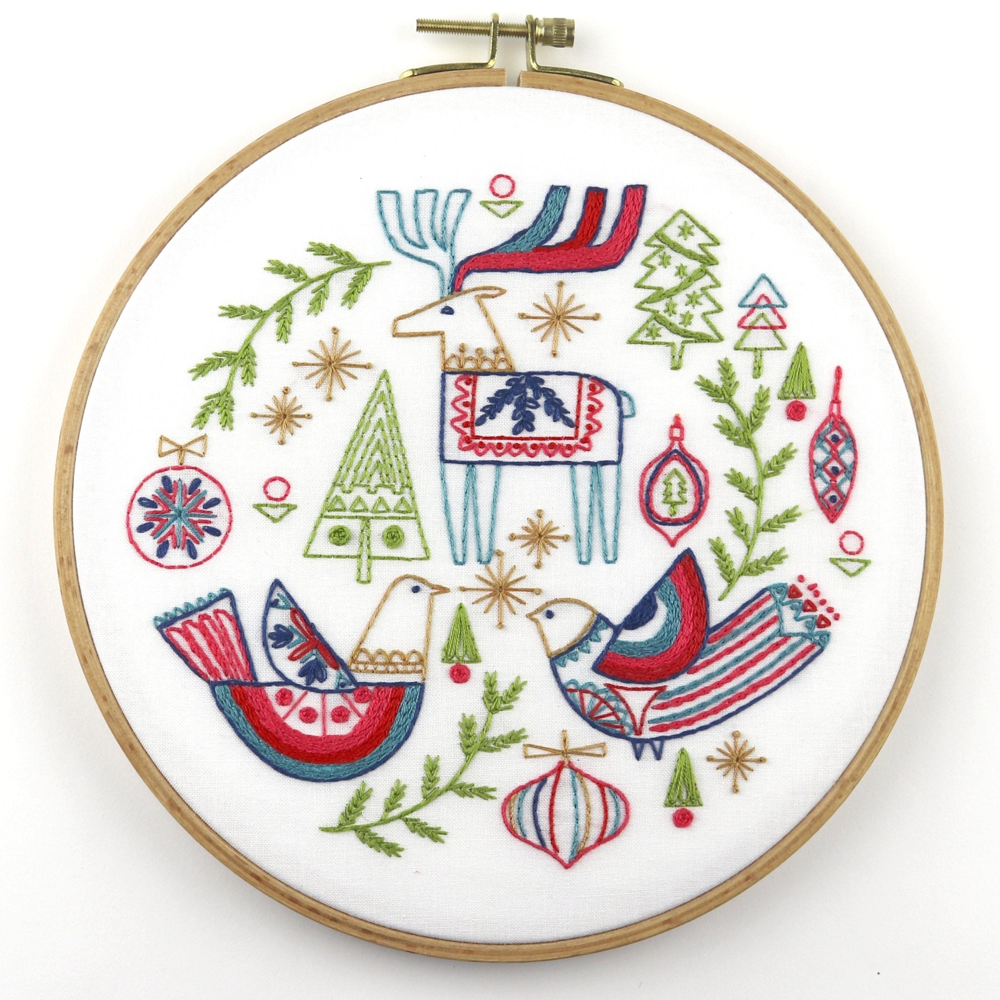 Holiday Folk Printed Fabric Pattern - Stitched Stories
