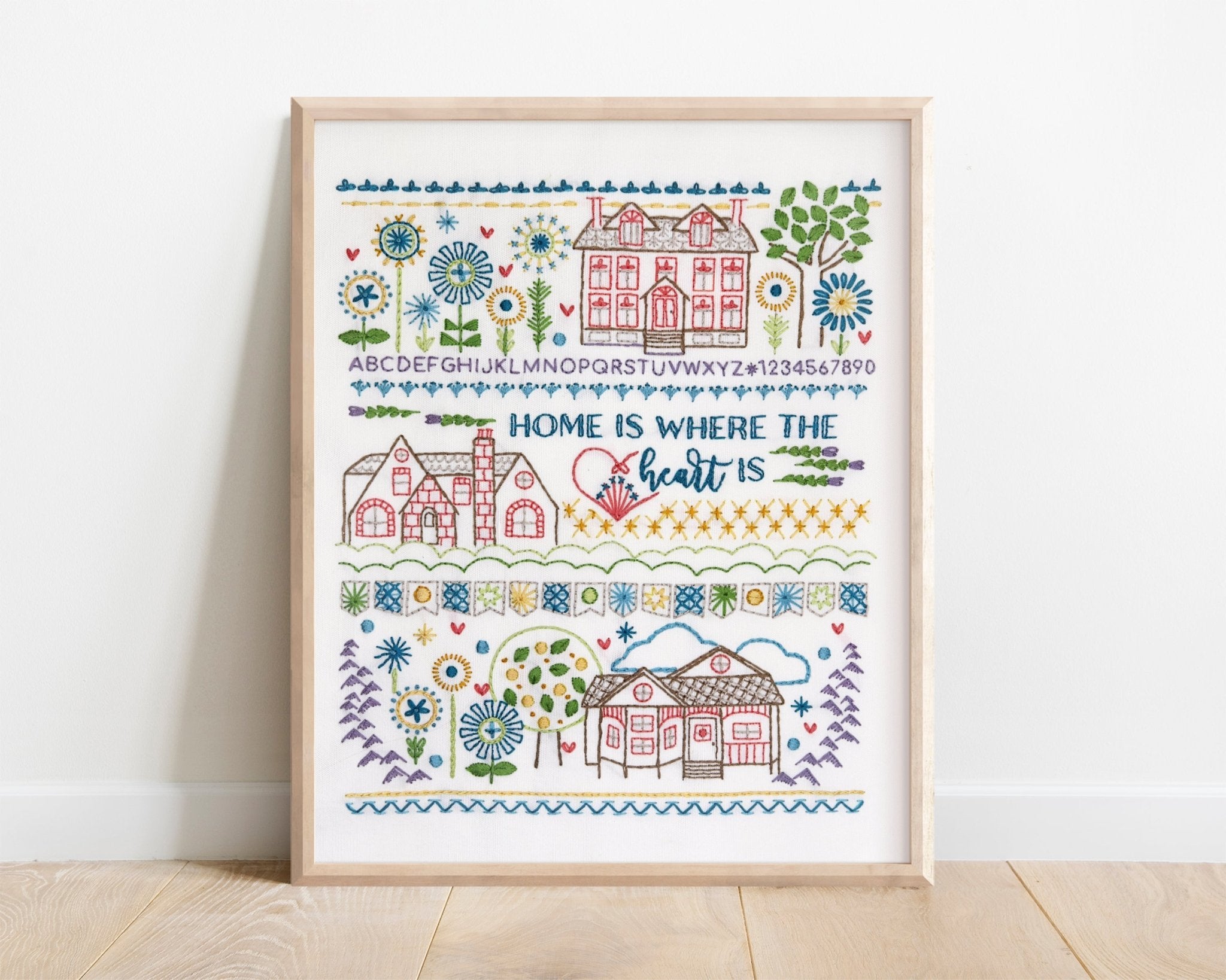 Home Sampler Embroidery Kit - Stitched Stories
