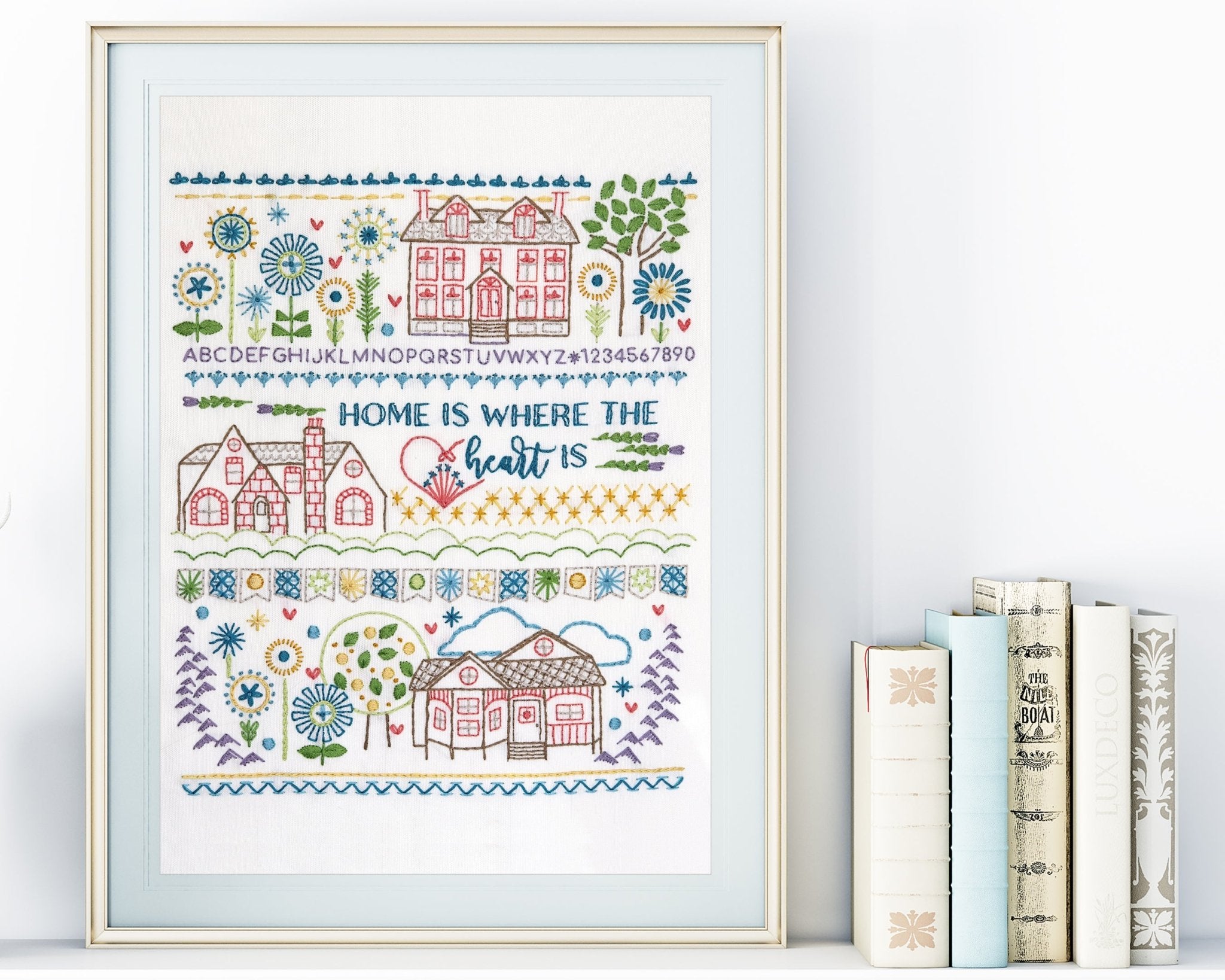 Home Sampler Embroidery Kit - Stitched Stories