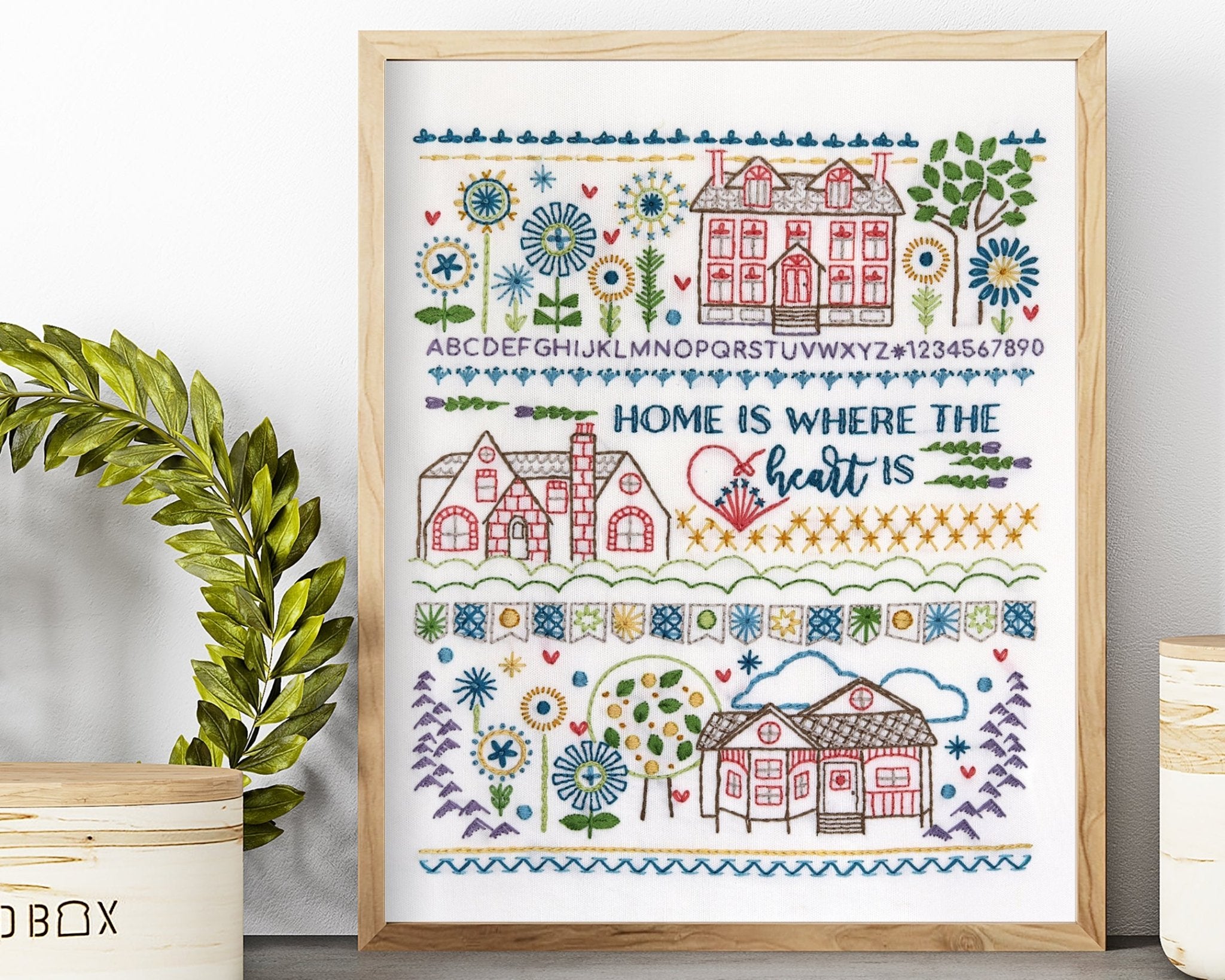 Home Sampler Embroidery Kit - Stitched Stories