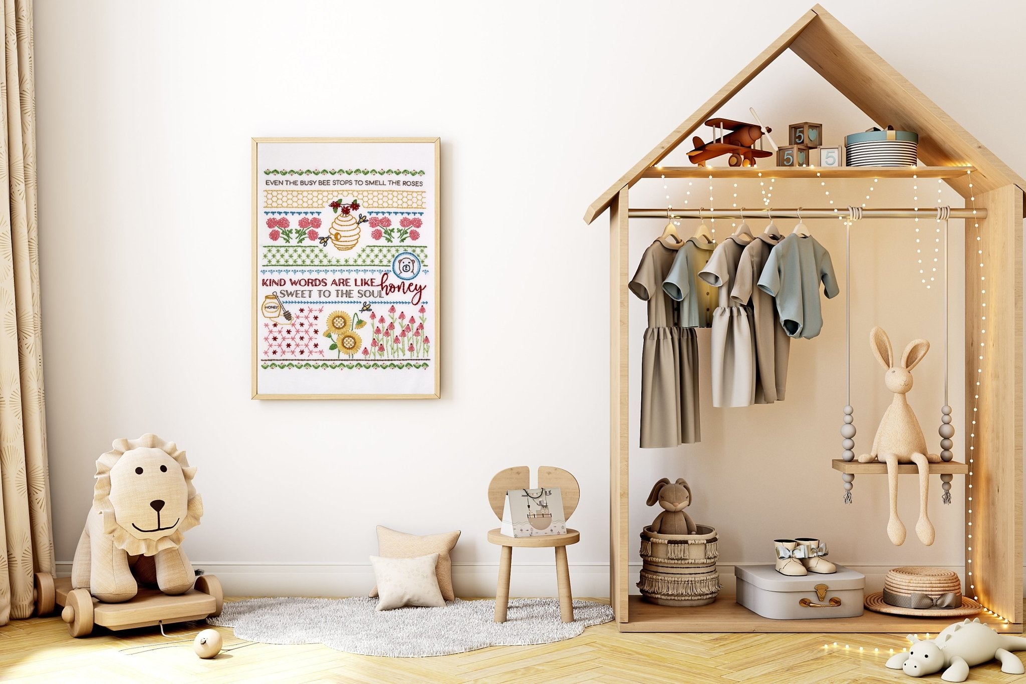 Honey Bee Sampler Embroidery Kit - Stitched Stories