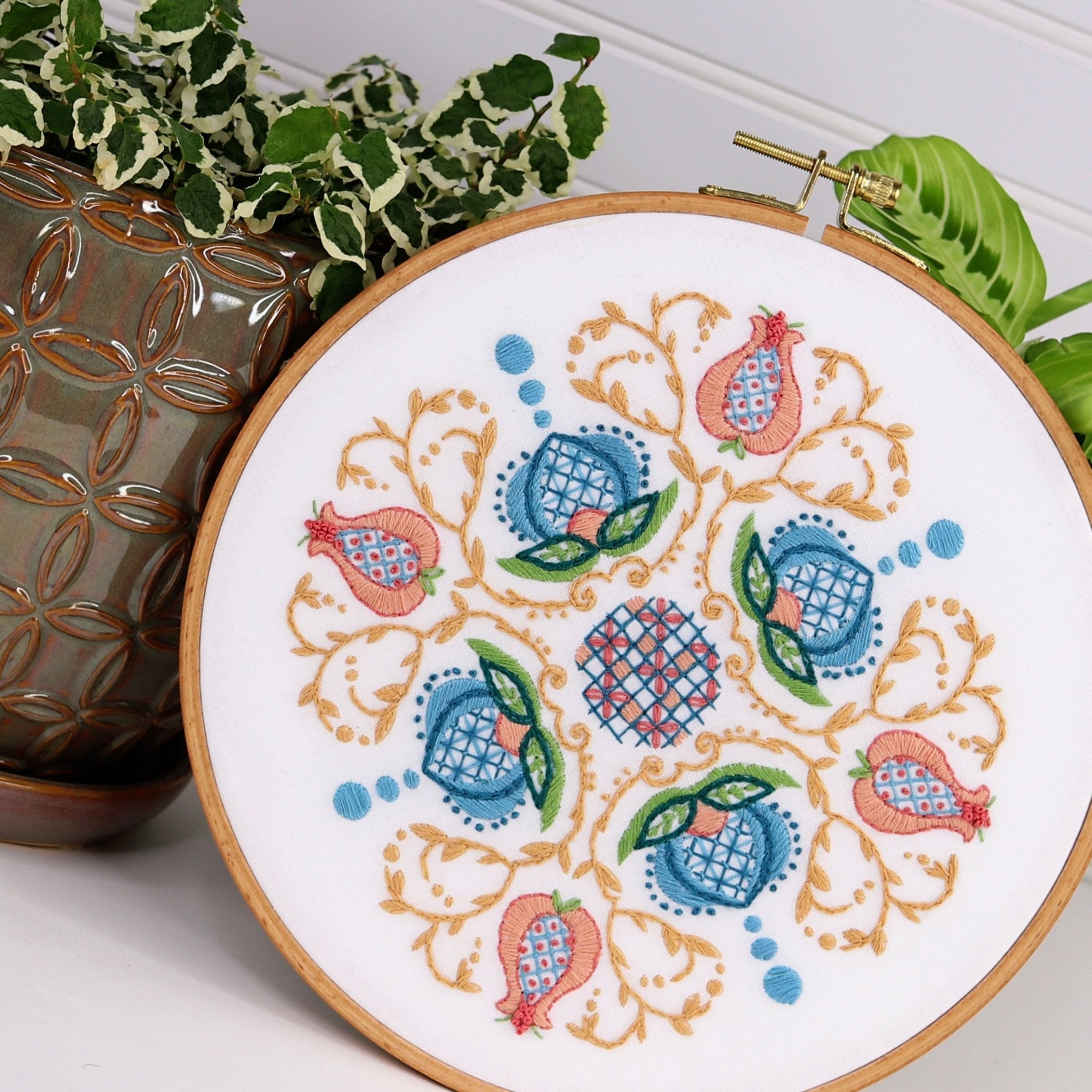 Jacobean Florals Embroidery Pattern – Stitched Stories