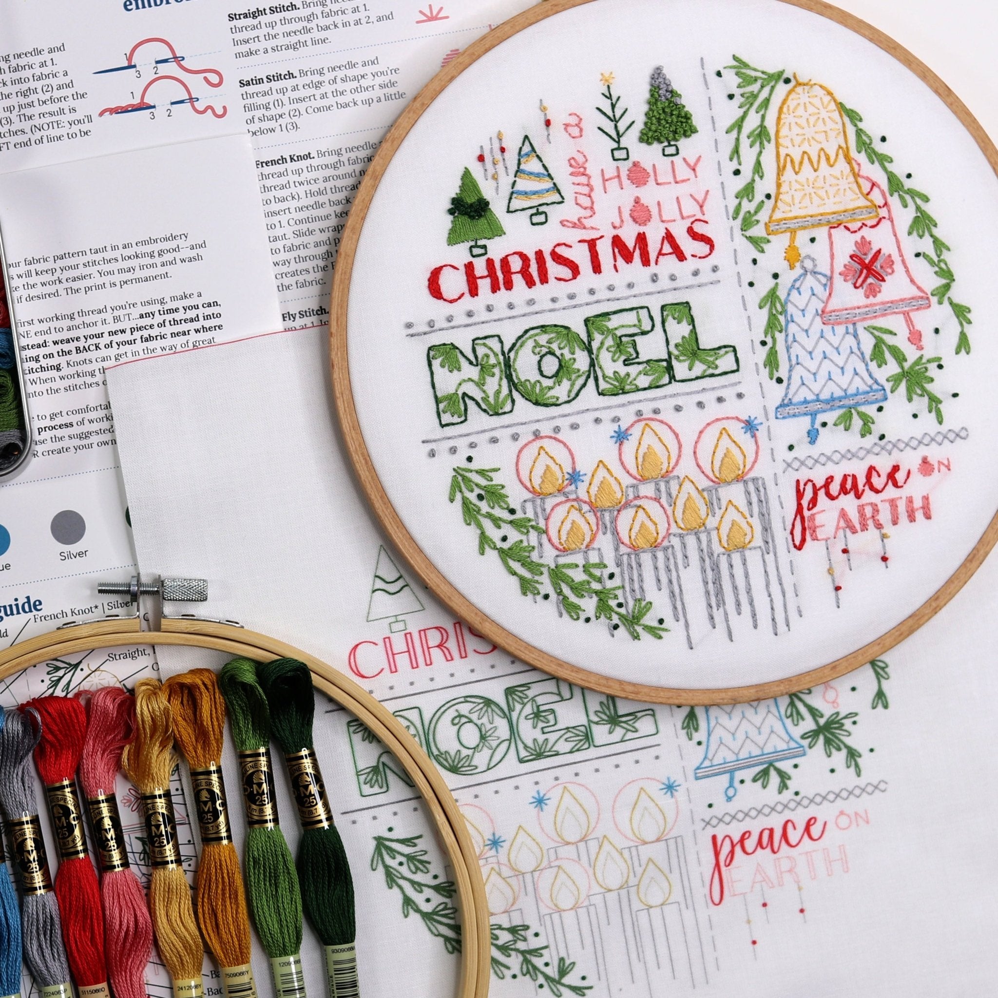 Jolly Days Embroidery Kit Bundle of 3 - Stitched Stories