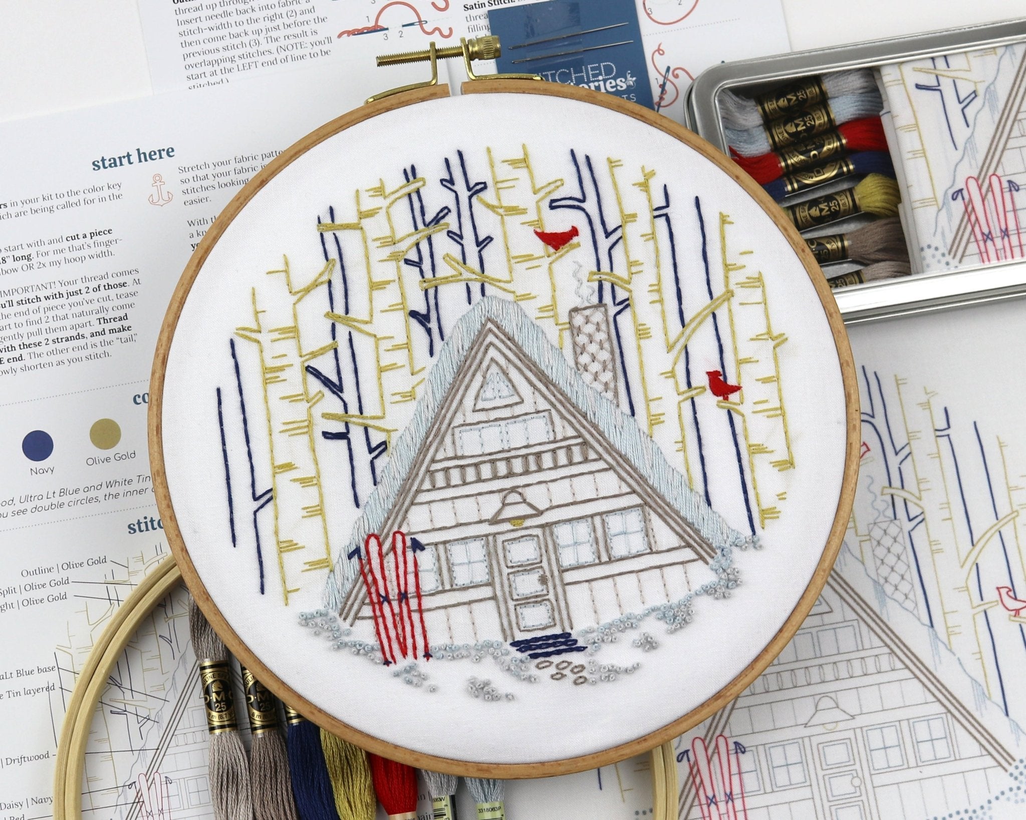 Jolly Days Embroidery Kit Bundle of 3 - Stitched Stories