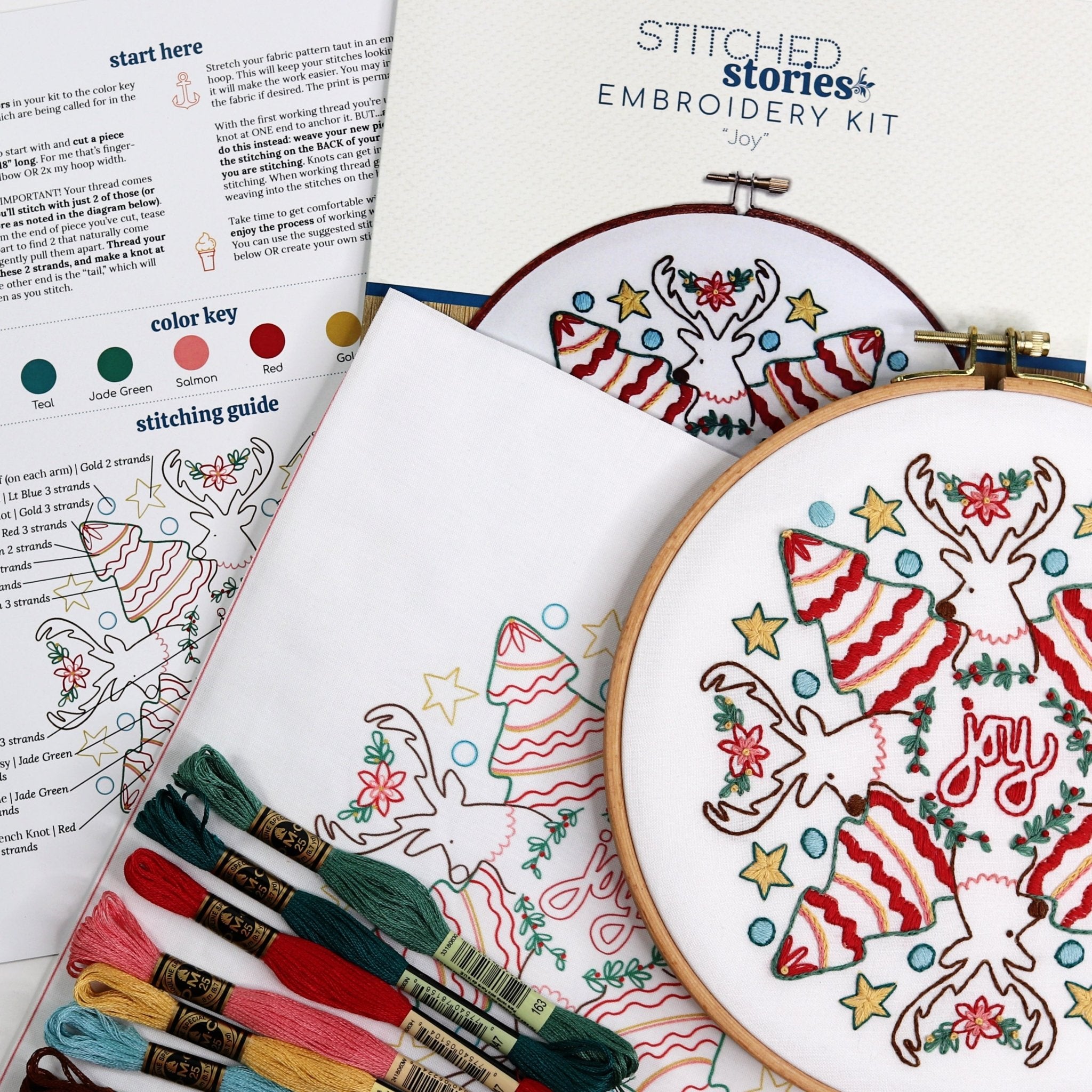 Joy Embroidery Kit - Stitched Stories