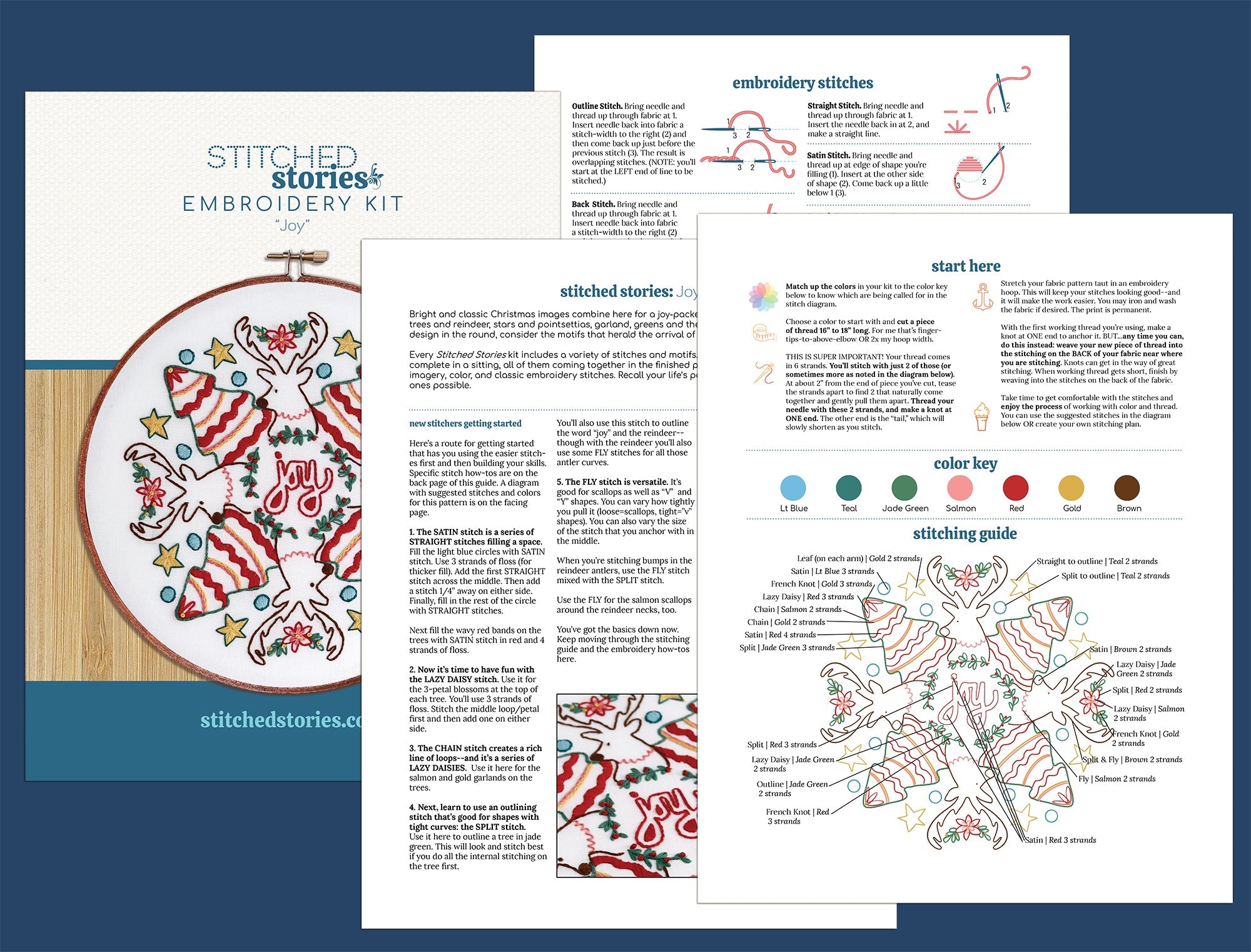 Joy Embroidery Kit - Stitched Stories