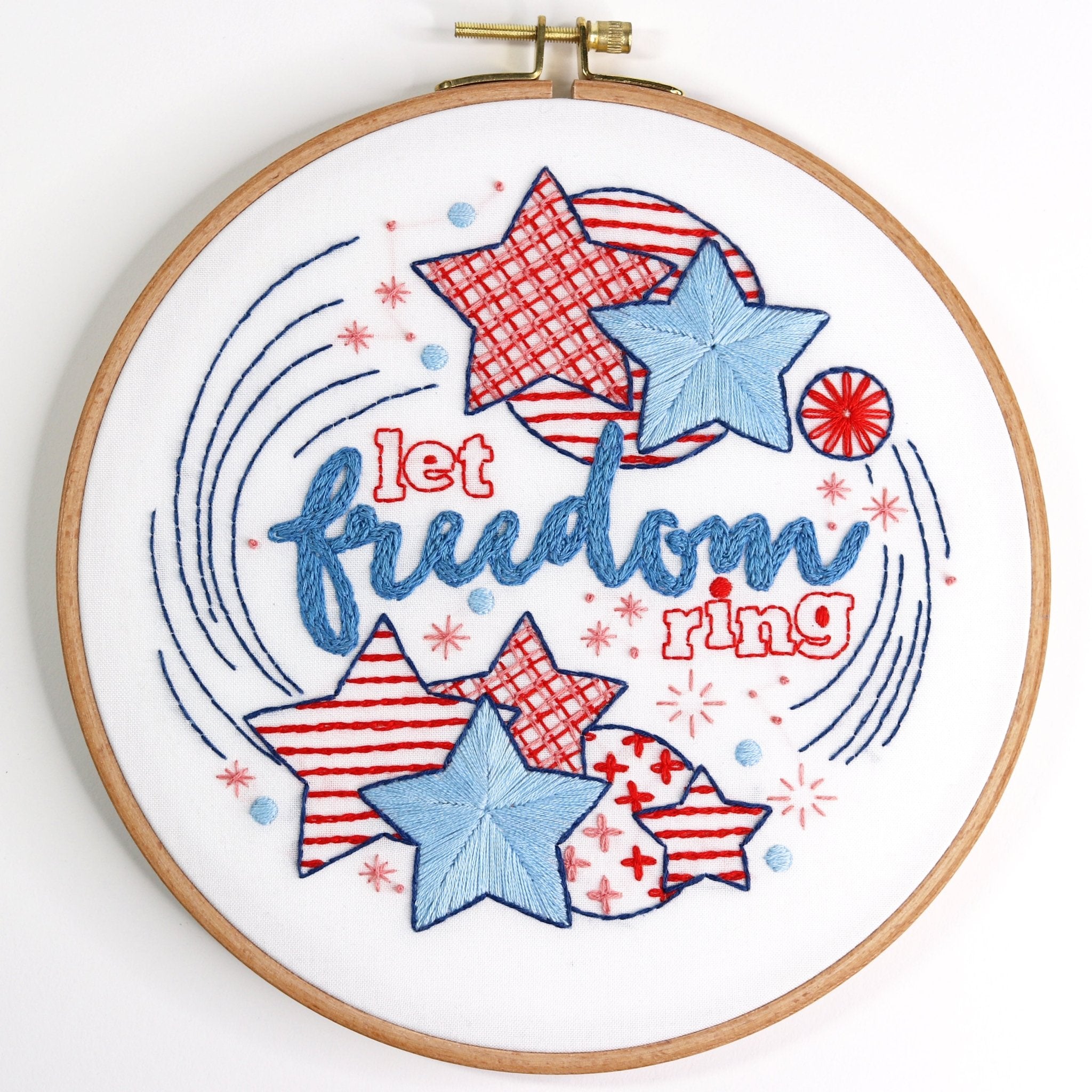 Let Freedom Ring Embroidery Kit - Stitched Stories