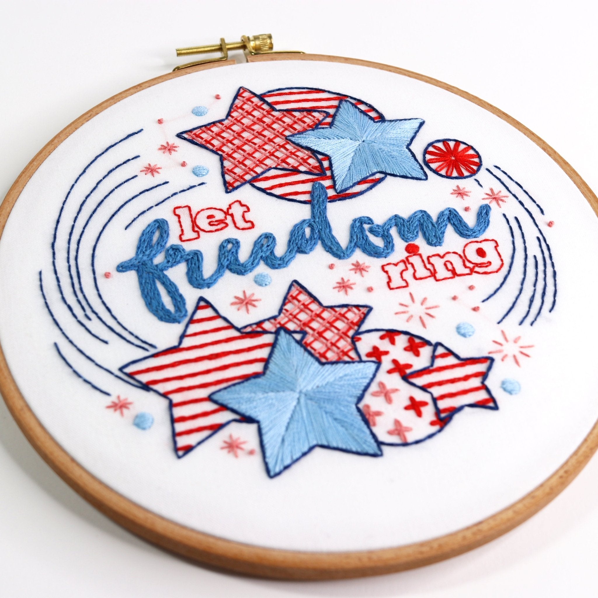 Let Freedom Ring Embroidery Kit - Stitched Stories