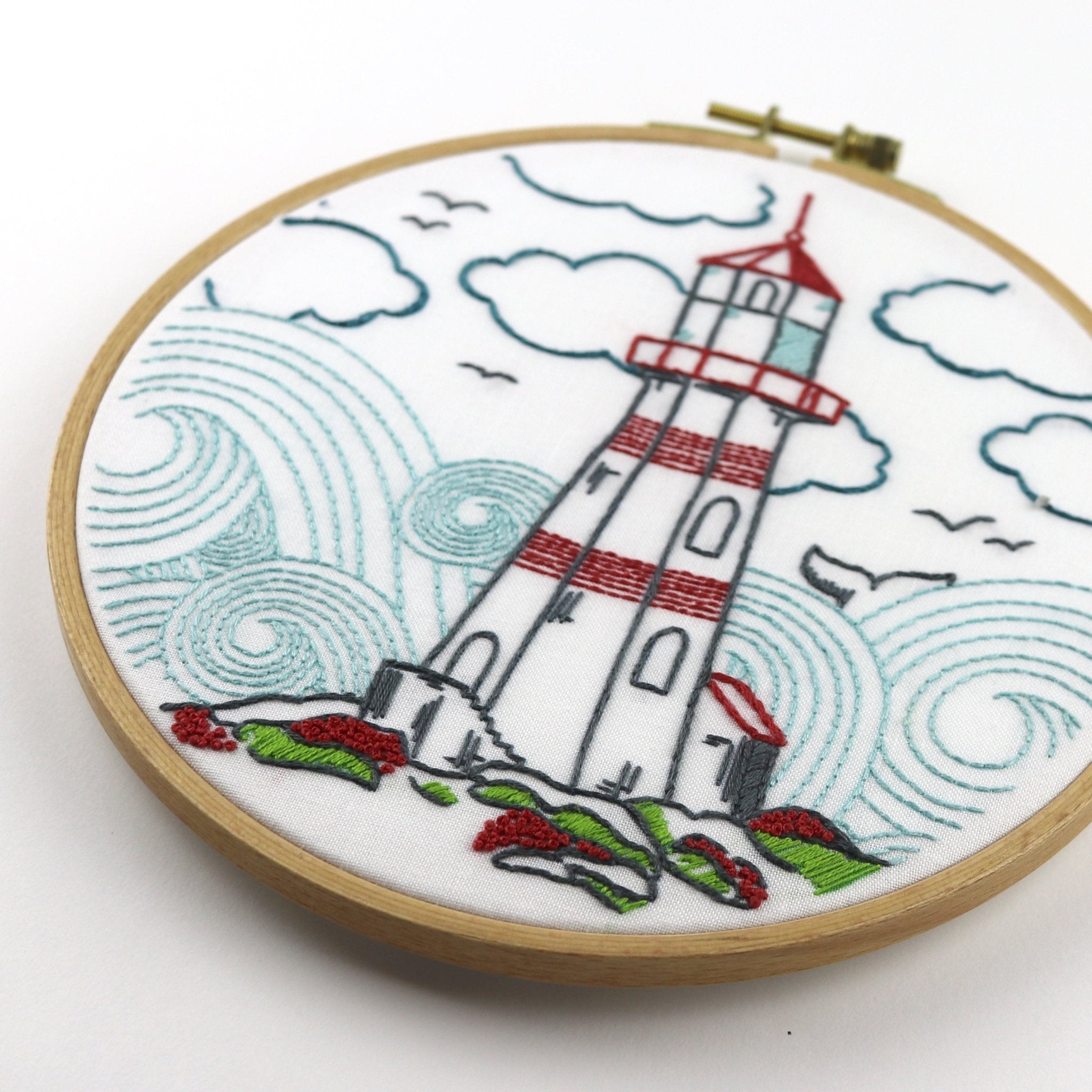 Lighthouse Embroidery Kit - Stitched Stories