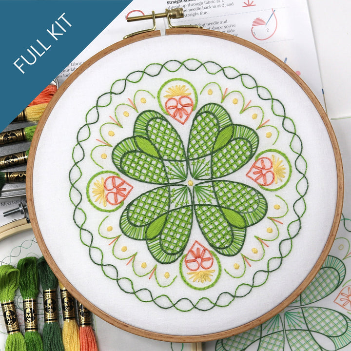 Lucky Circle Embroidery Kit - Stitched Stories