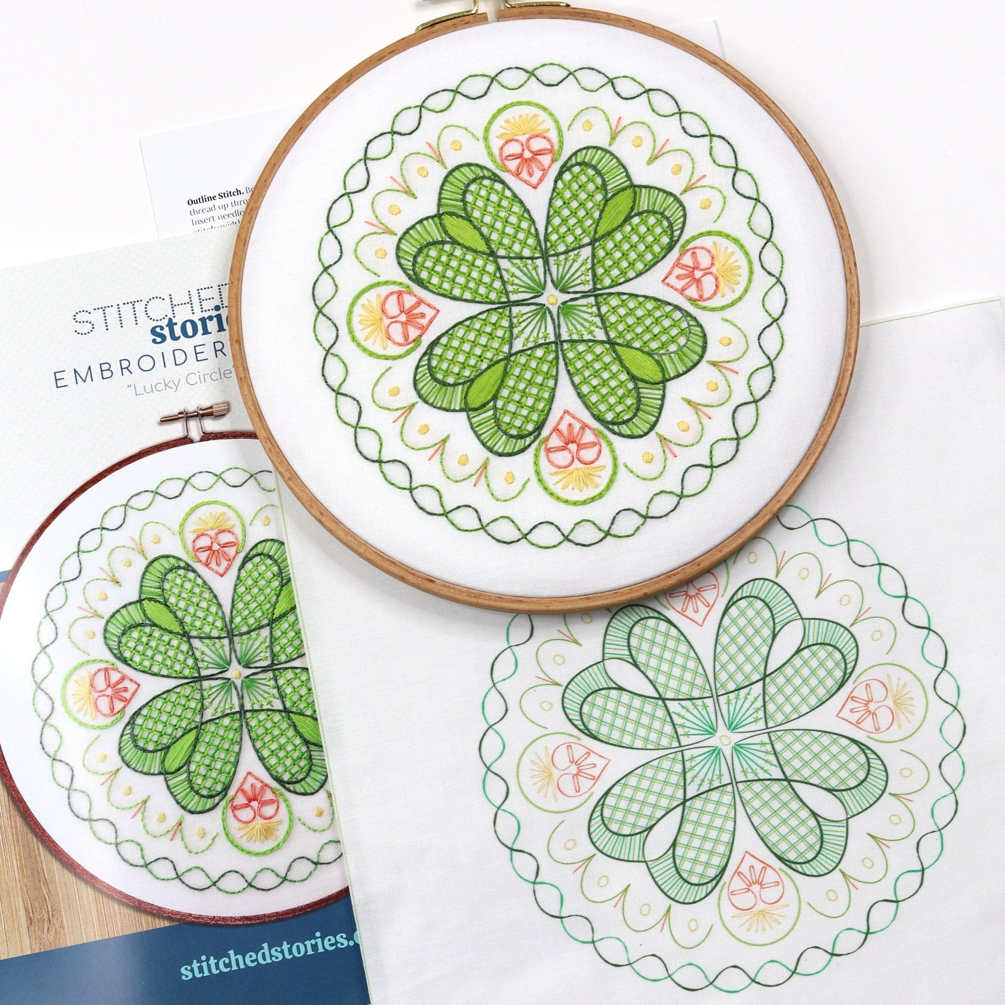 Lucky Circle Embroidery Kit - Stitched Stories