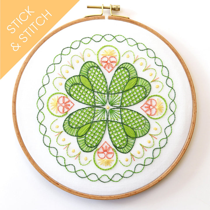 Lucky Circle Stick & Stitch Water-Soluble Pattern - Stitched Stories