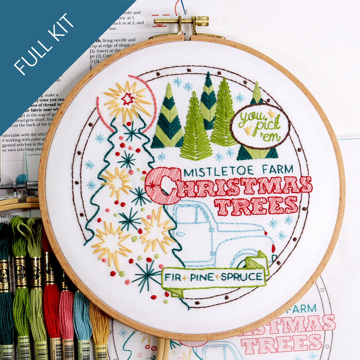 Mistletoe Farm Embroidery Kit - Stitched Stories