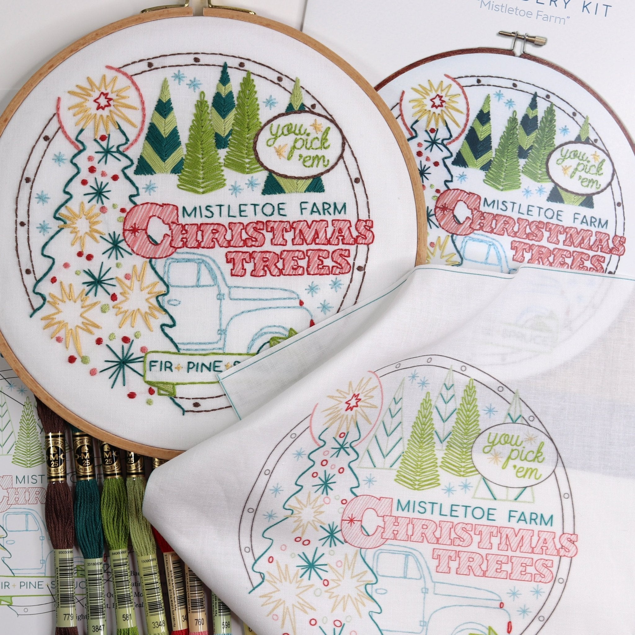 Mistletoe Farm Embroidery Kit - Stitched Stories