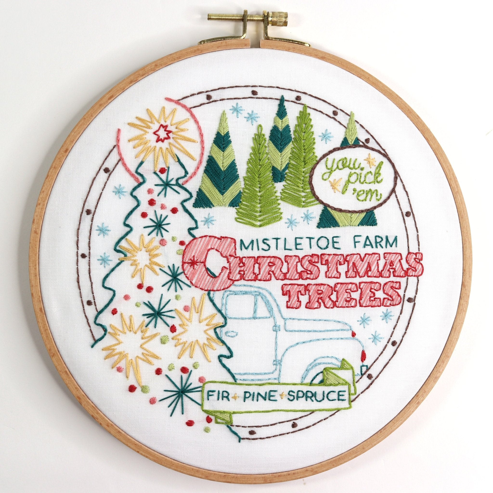 Mistletoe Farm Embroidery Kit - Stitched Stories